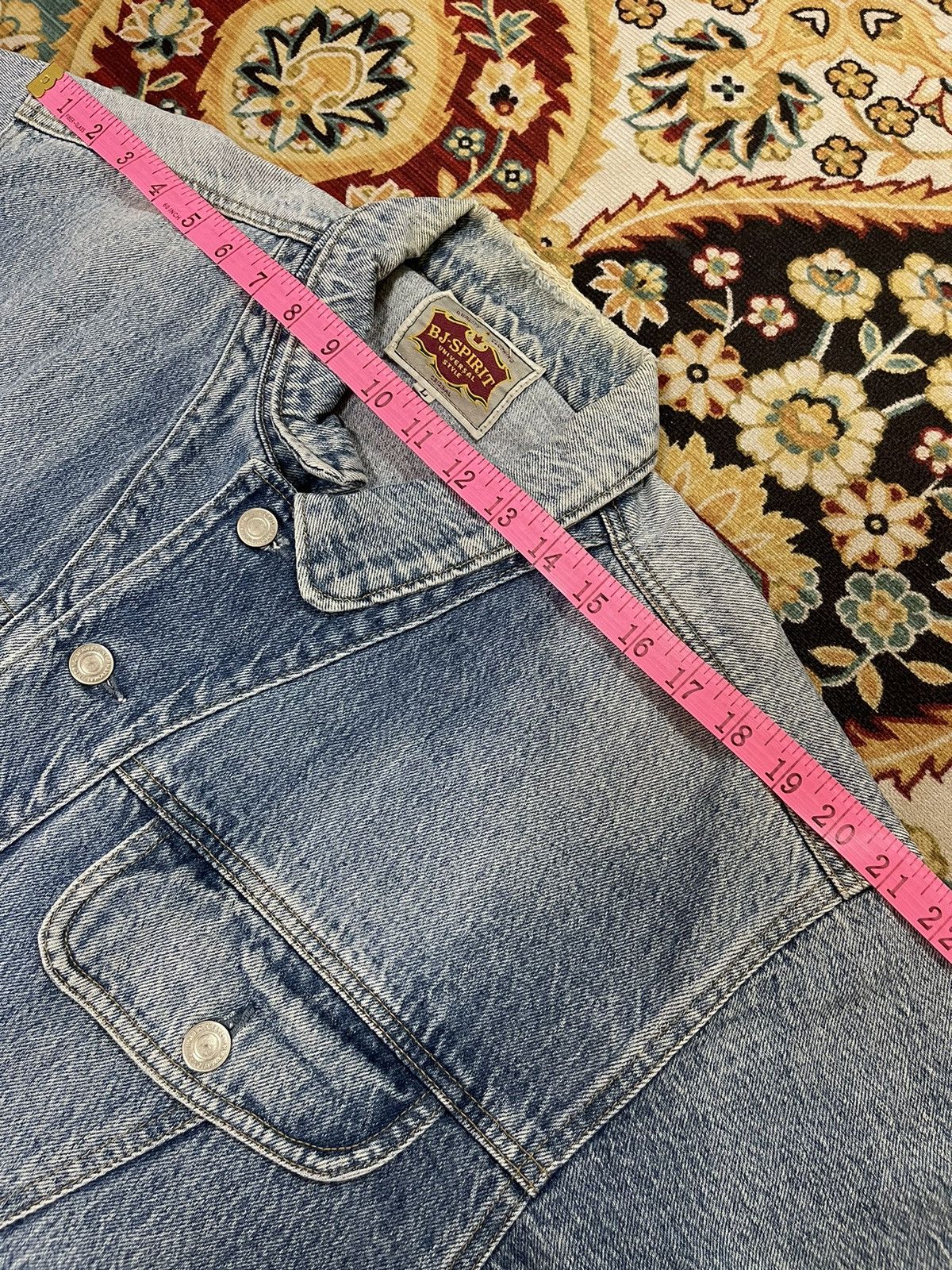 Vintage Bj Spirit Trucker Distressed Denim Vintage Jacket Size US M / EU 48-50 / 2 - 14 Thumbnail