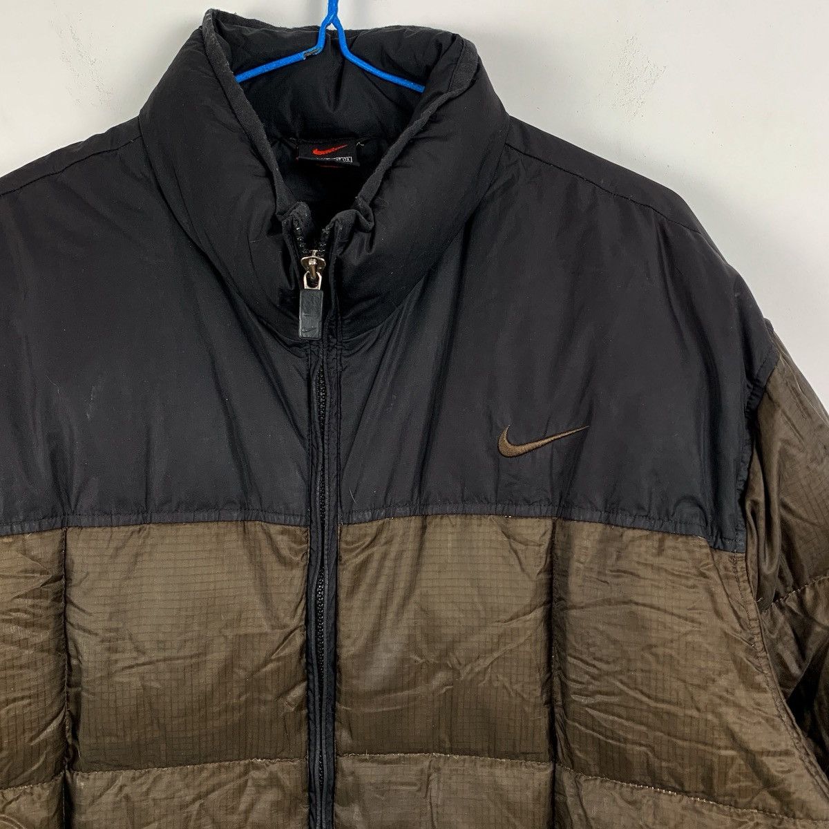 Vintage NIKE 90s VINTAGE DOWN PUFFER NYLON JACKET BIG SWOOSH DRILL Size US L / EU 52-54 / 3 - 2 Thumbnail