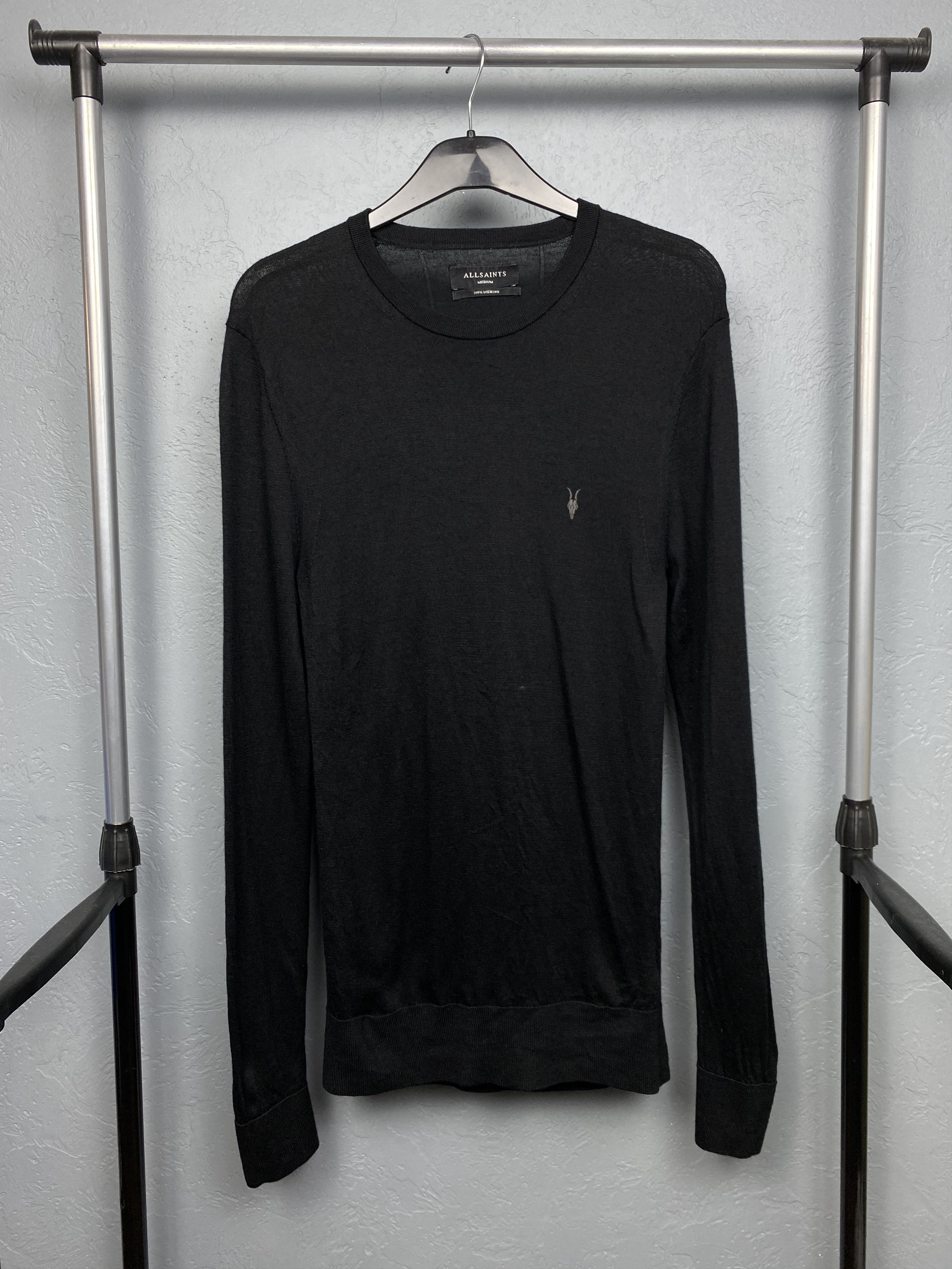 Allsaints AllSaints Mens Mode Merino Crew Neck Wool Knit Sweater Size US M / EU 48-50 / 2 - 1 Thumbnail