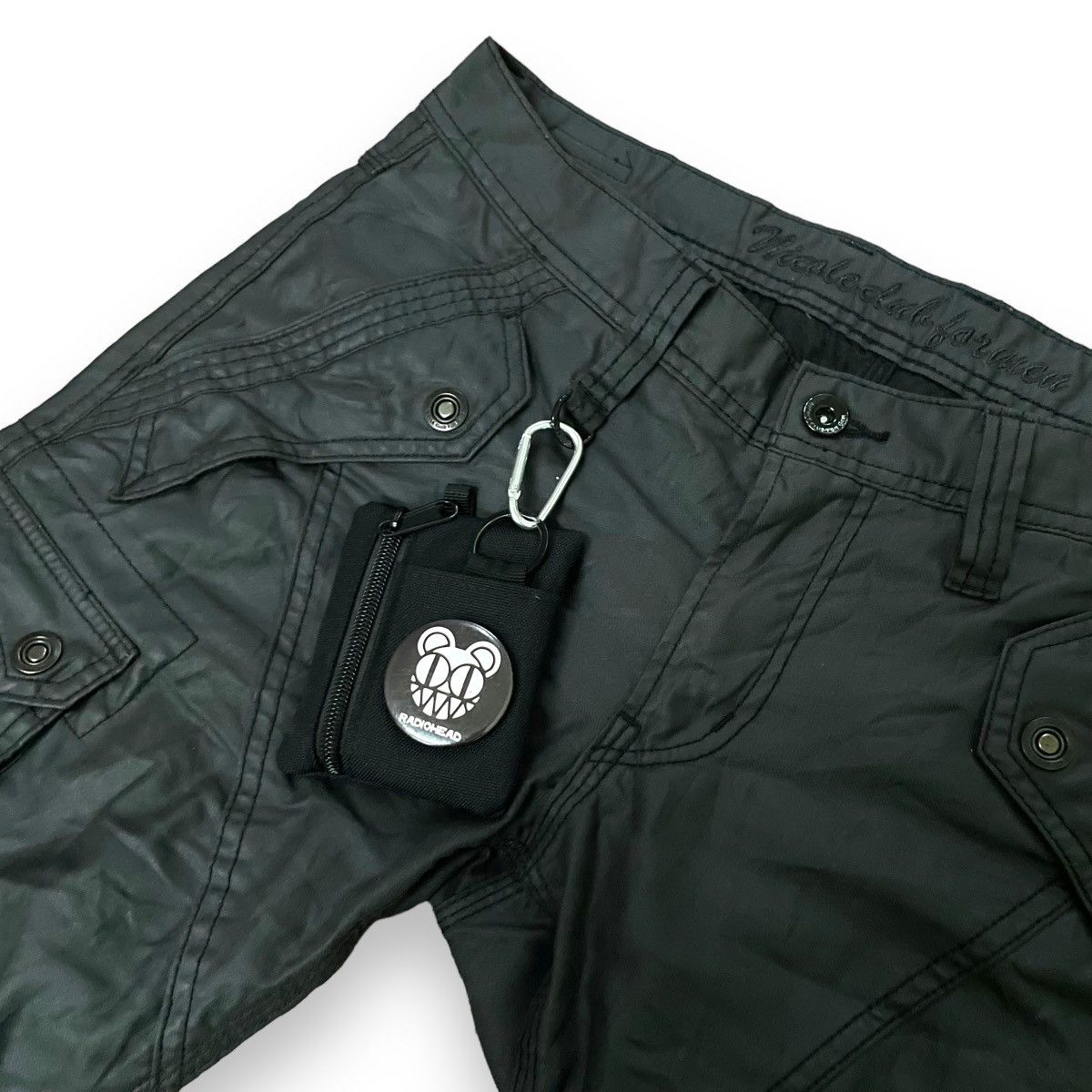 If Six Was Nine 🇯🇵 SUPER FLARE NICOLE CLUB FOR MEN CARGO WAXED PANTS Size US 32 / EU 48 - 4 Thumbnail