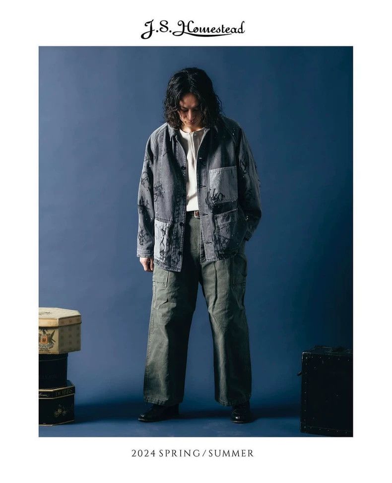 J.S. Homestead French Work Jacket with Ink Effect Size US L / EU 52-54 / 3 - 1 Thumbnail