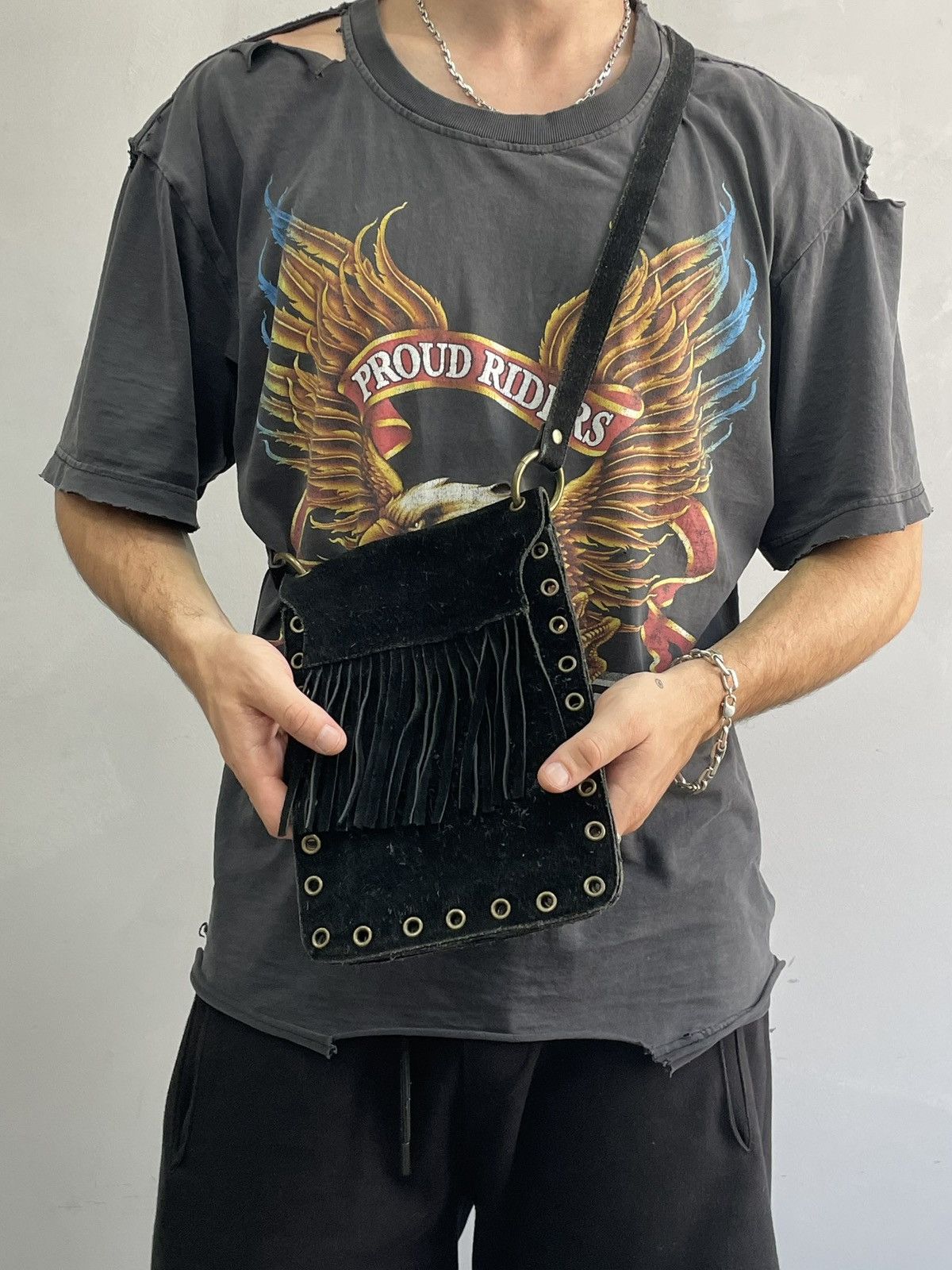 Hysteric Glamour 90s suede archive messenger bag hystericglamour style y2k Size ONE SIZE - 3 Thumbnail