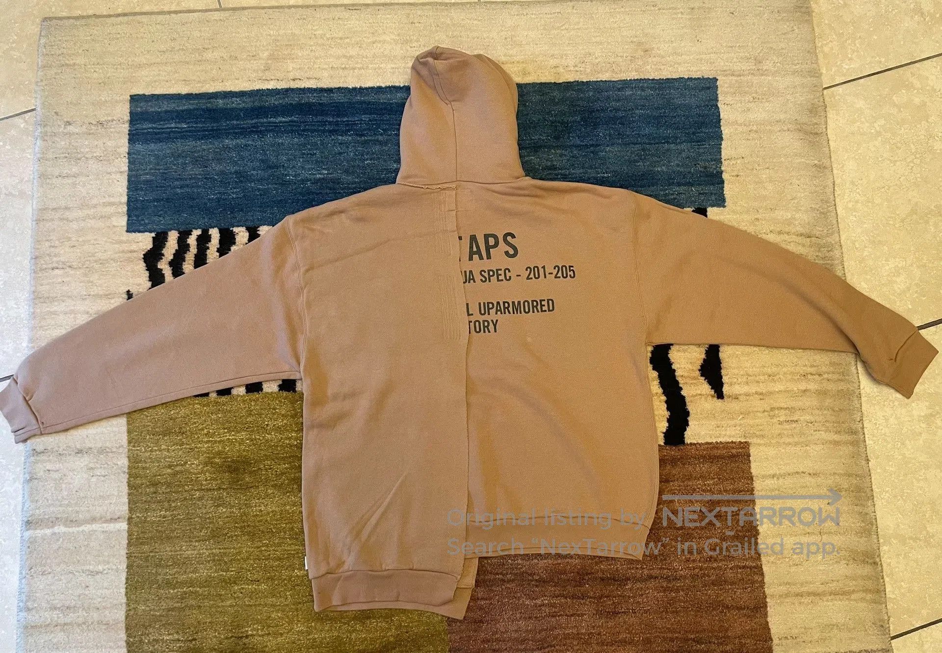 Wtaps Wtaps Men's Hooded Patchwork Sweatshirt. Size US XL / EU 56 / 4 - 5 Thumbnail