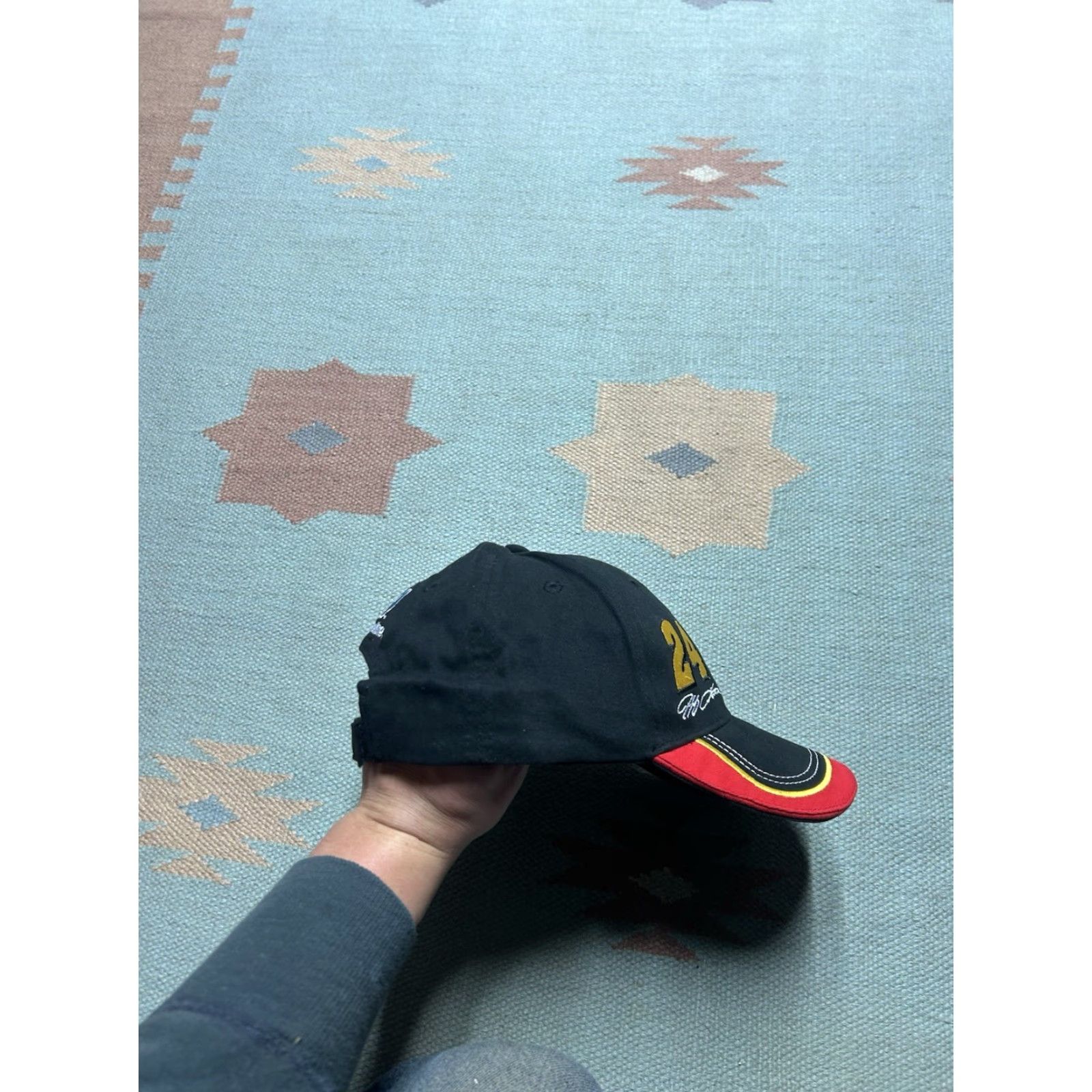 NASCAR VINTAGE strapback hat cap Jeff Gordon nascar 24 racing black adjustable NOS MEN Adjustable Black NASCAR Jeff Gordon 24 strapback cap Hat Mens Size ONE SIZE - 8 Thumbnail