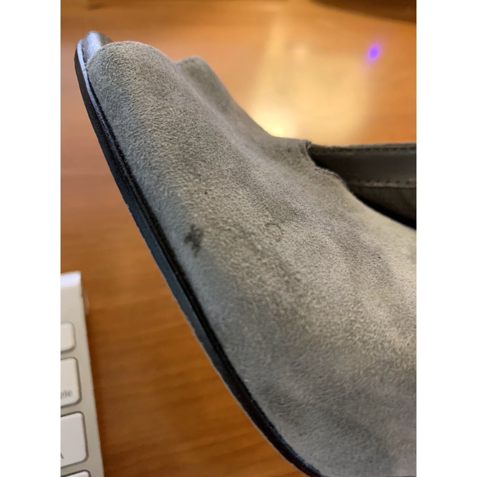 Vintage Halogen Gray Suede Leather Peep Toe Heels US Women's Size 7 Size US 7 / IT 37 - 6 Thumbnail