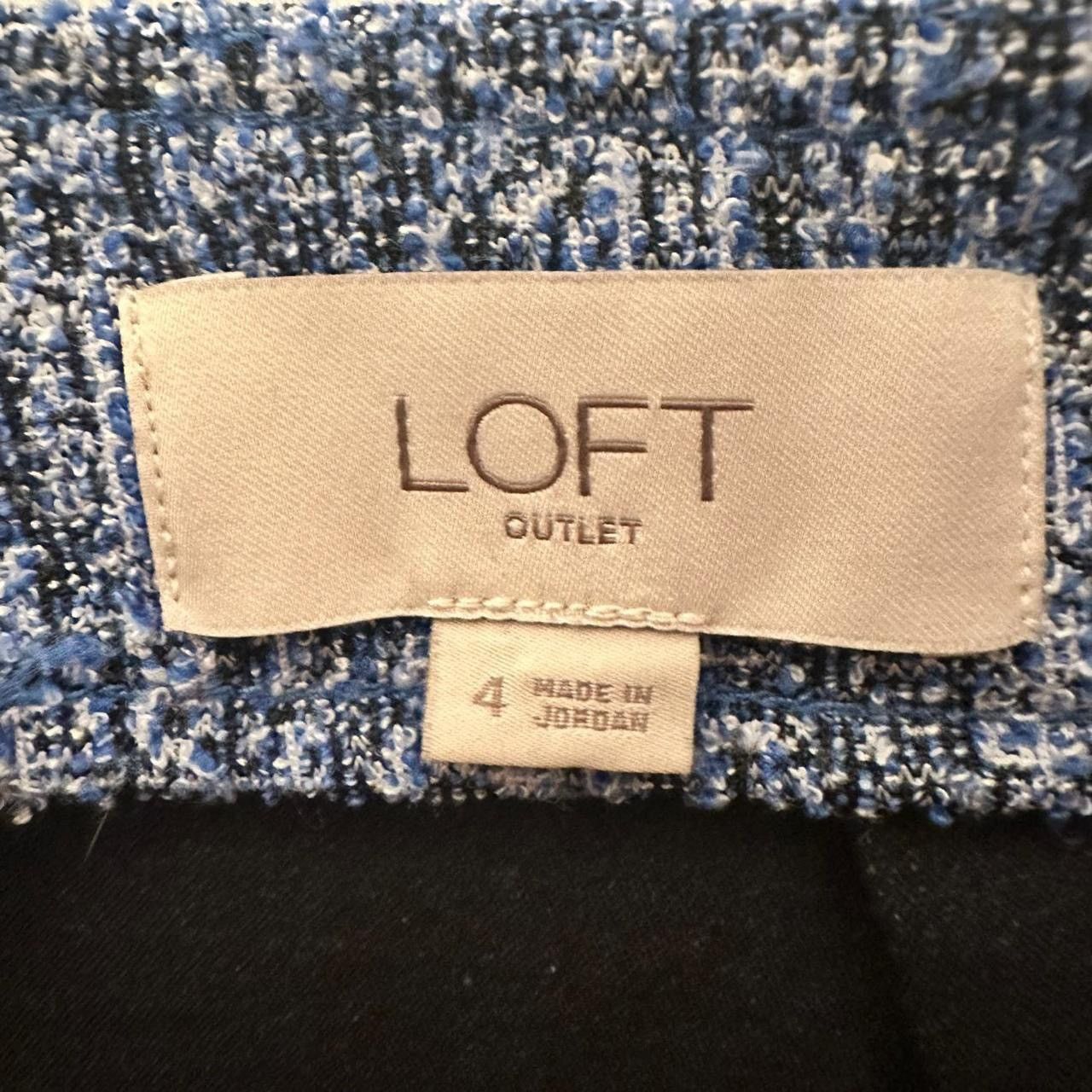 Loft LOFT BLUE TWEED MINI SKIRT SIZE 4 Size 27" / US 4 / IT 40 - 4 Thumbnail