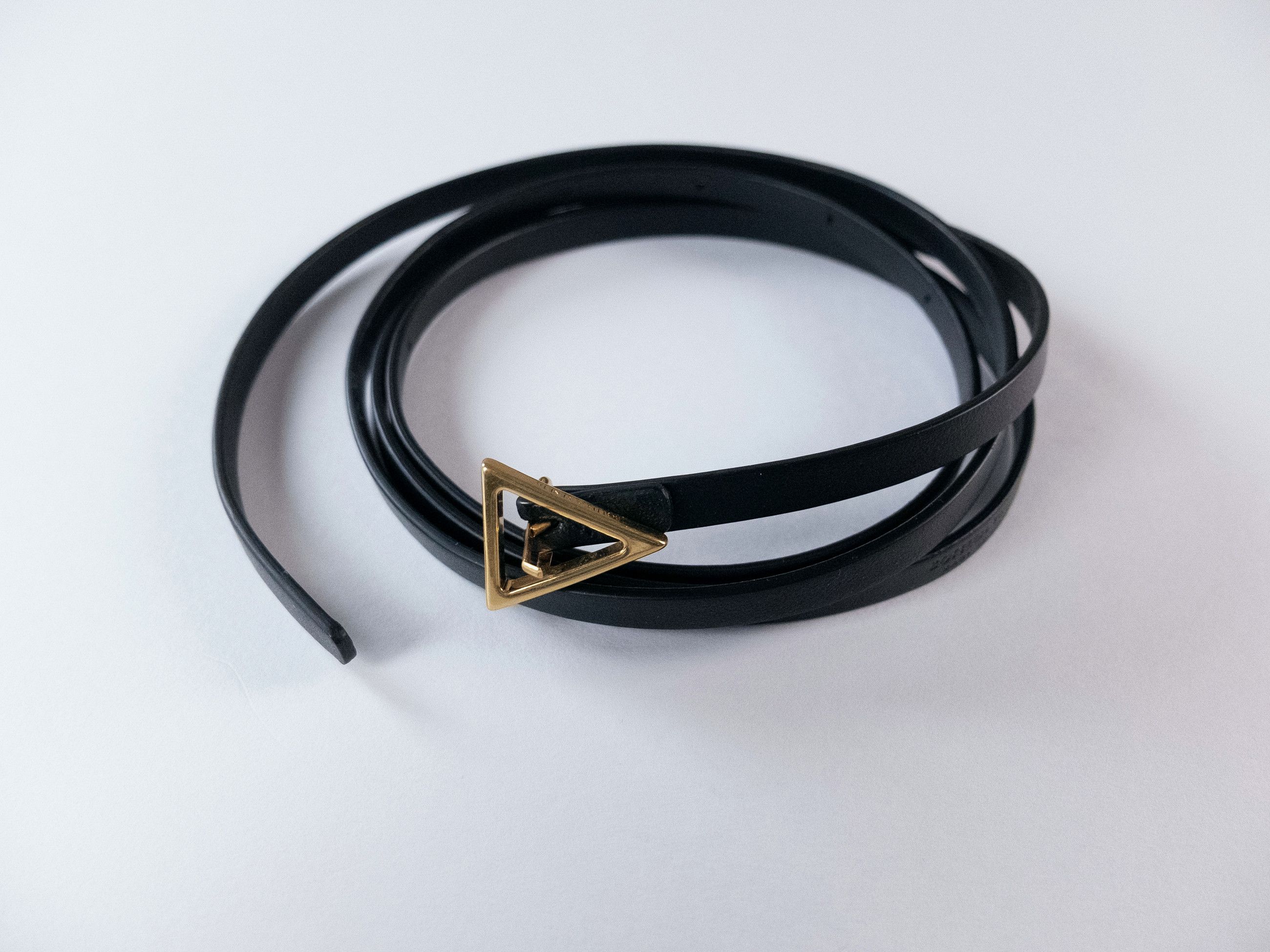 Bottega Veneta BOTTEGA VENETA black skinny leather belt One Size NWT Size ONE SIZE - 4 Thumbnail