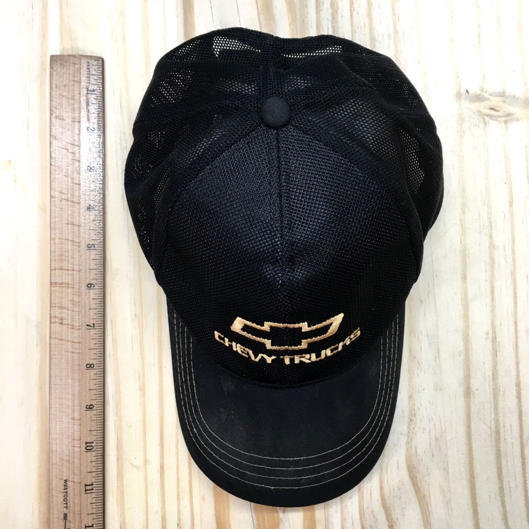 Logo 7 Chevy Trucks Trucker Hat Mens Black OS Adjustable Curved Brim Embroidered Logo Size ONE SIZE - 4 Thumbnail
