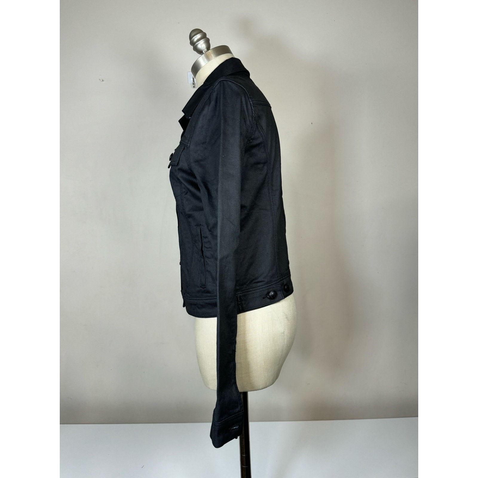 Unknown London Articles of Society Black Denim Jacket Women’s Size M USED Size M / US 6-8 / IT 42-44 - 3 Thumbnail