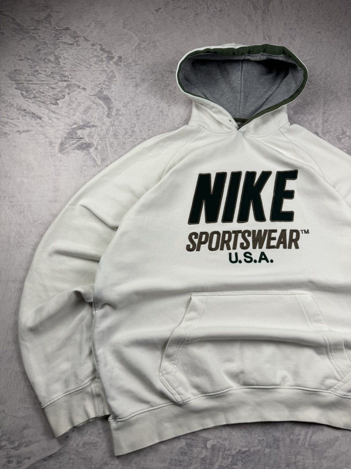 Nike × Vintage NIKE VINTAGE CENTER LOGO OVERSIZE BOXY HOODIE Size US XL / EU 56 / 4 - 2 Thumbnail