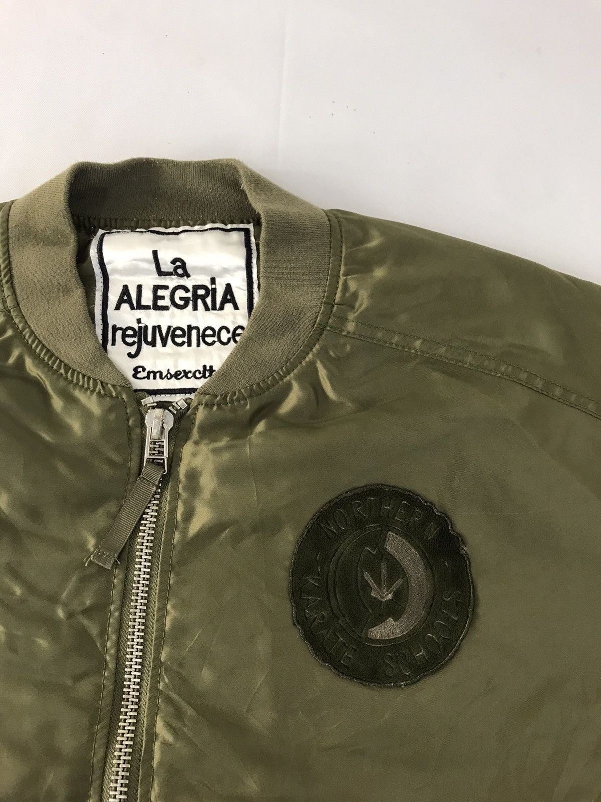 Vintage La Ageria Rejuvenece Emsercite OG Bomber Flight Jacket Size US L / EU 52-54 / 3 - 3 Thumbnail