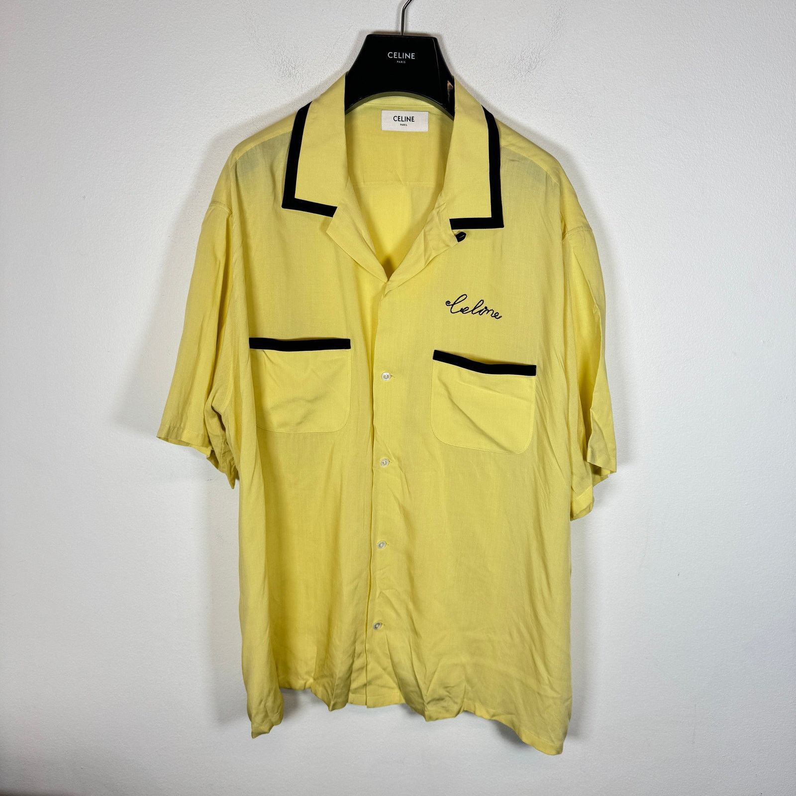 Celine Celine Yellow Viscose Bowling Shirt Size XXL Size US XXL / EU 58 / 5 - 1 Thumbnail