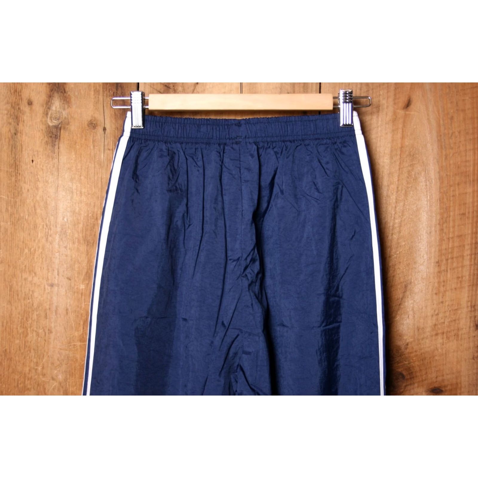 Adidas VINTAGE adidas Navy Blue & White Striped Windbreaker Track Pants Sz. M Mens Pants Blue Nike? Size US 31 - 5 Thumbnail