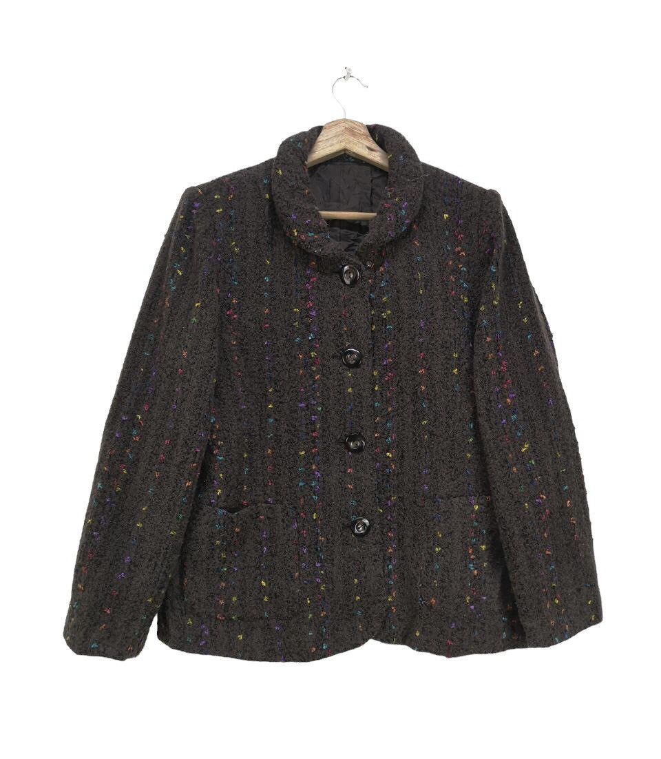 Aran Isles Knitwear Vintage Japanese Brand Frohlich Rainbow Petite Jacket Size M / US 6-8 / IT 42-44 - 2 Thumbnail