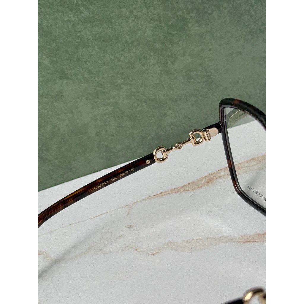 Gucci NEW Gucci GG0890O Brown Square Horsebit Eyeglasses Frames Size ONE SIZE - 10 Thumbnail