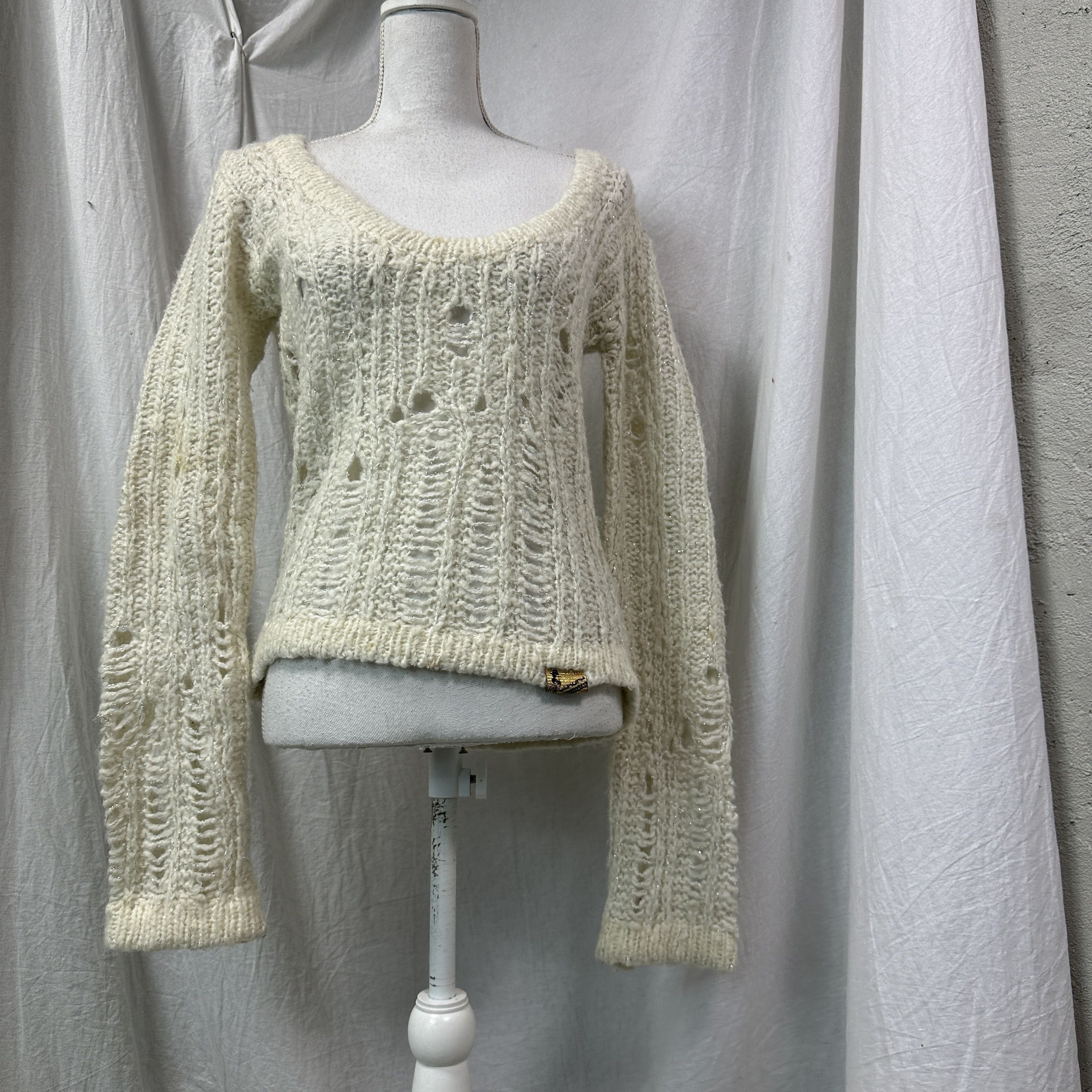 Diesel Vintage Avant Garde Distressed Mohair Diesel Sweater Y2K Size L / US 10 / IT 46 - 5 Thumbnail