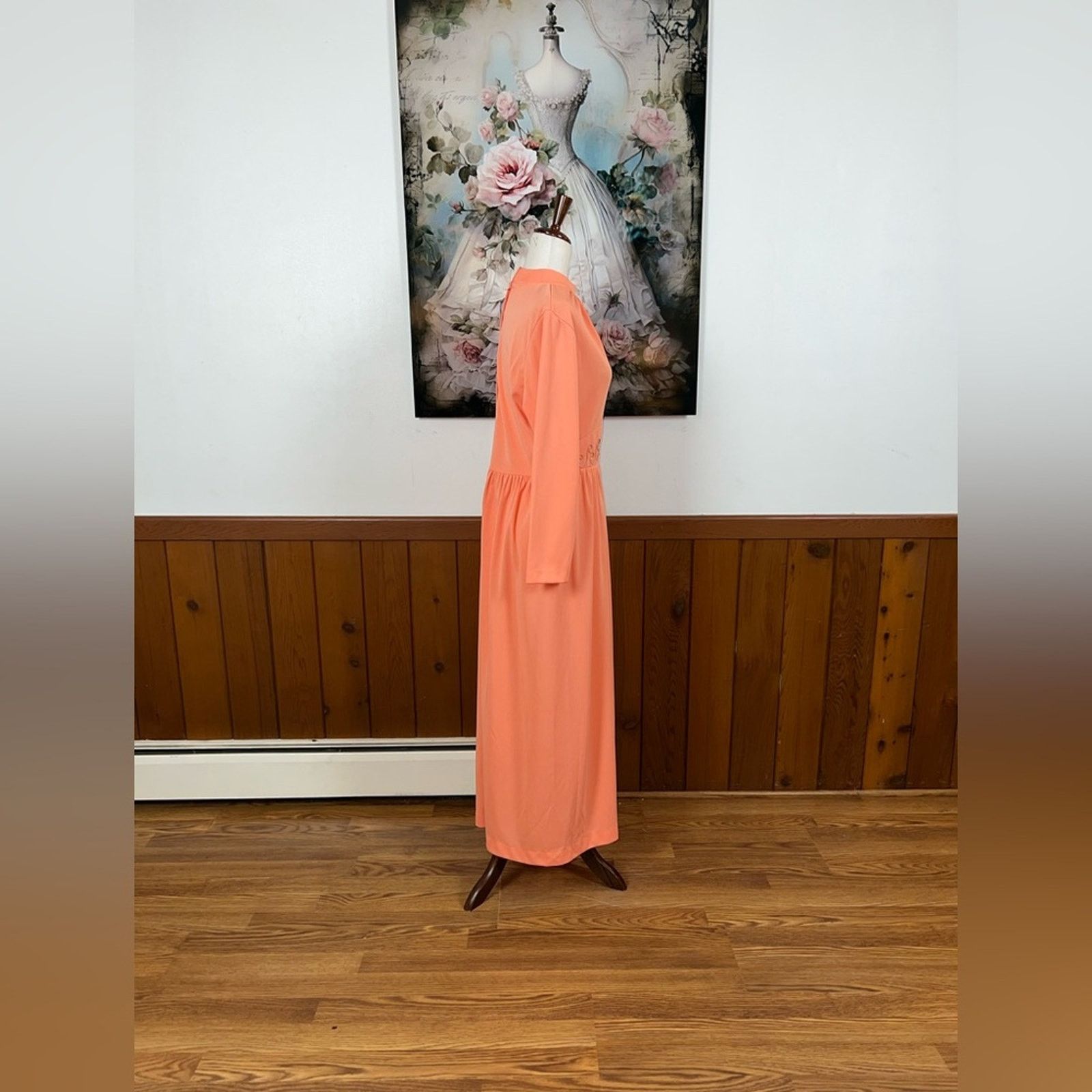 Vintage Darling Vintage 1970s Polyester Maxi Dress! Size XXL / US 16-18 / IT 52-54 - 4 Thumbnail