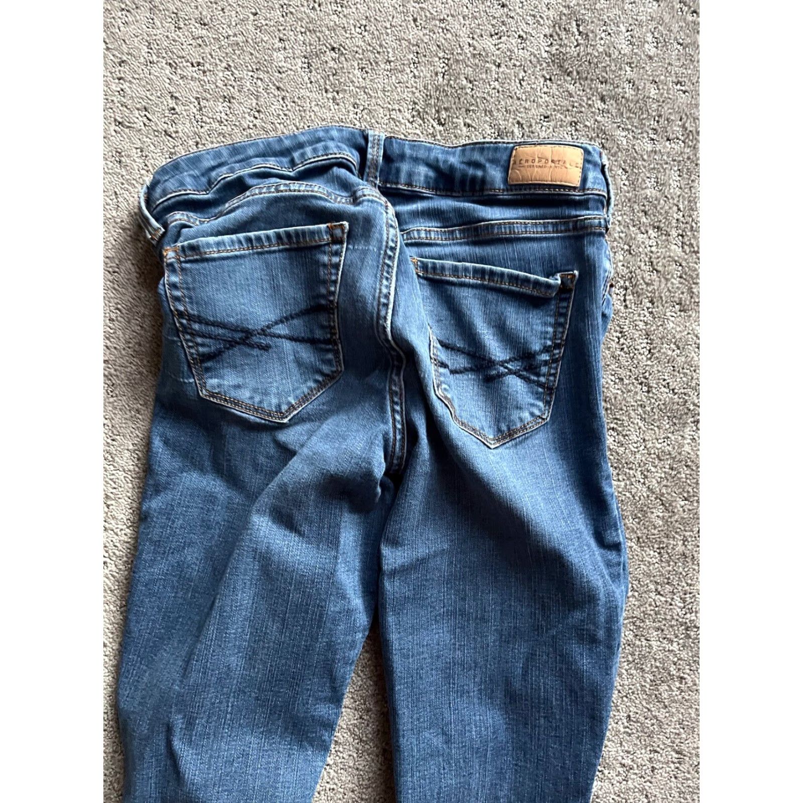 Vintage Aéropostale Jeans Womens Jegging Distressed Stretch Denim Pants Medium Wash 2 Size 26" / US 2 / IT 38 - 4 Thumbnail