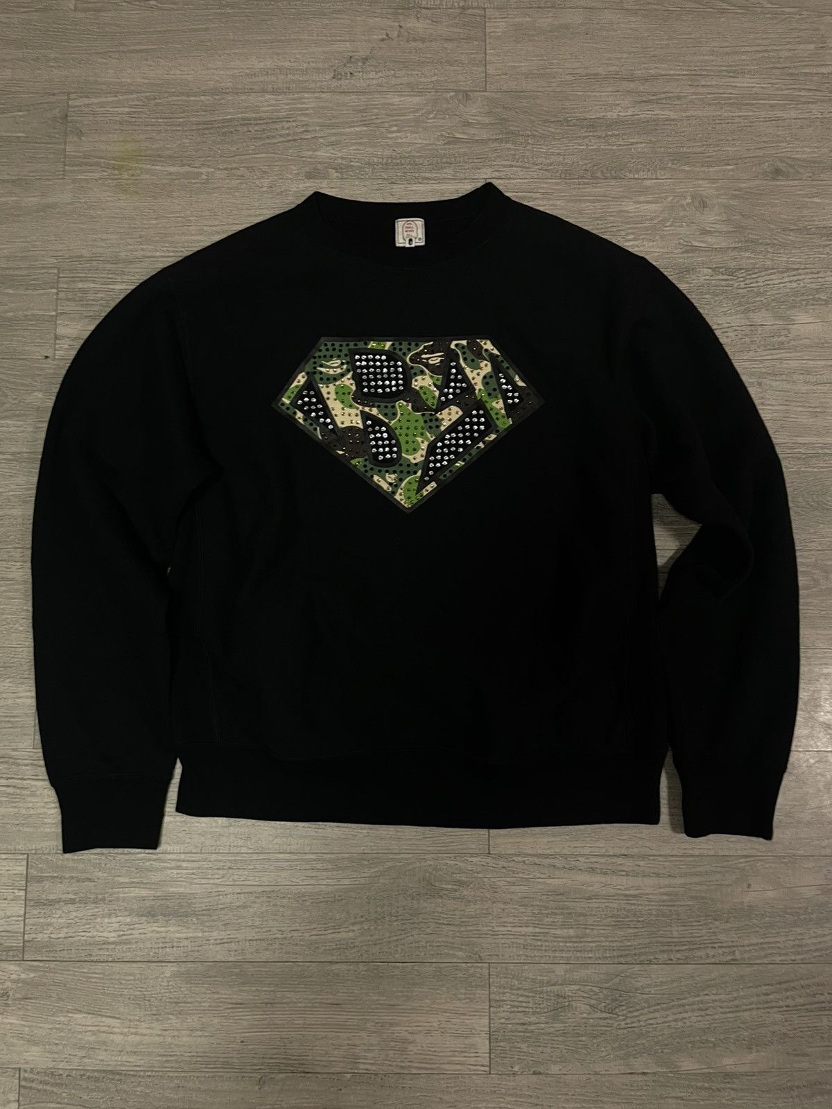 Bape × Swarovski Bape Swarovski Crewneck Size US M / EU 48-50 / 2 - 1 Thumbnail