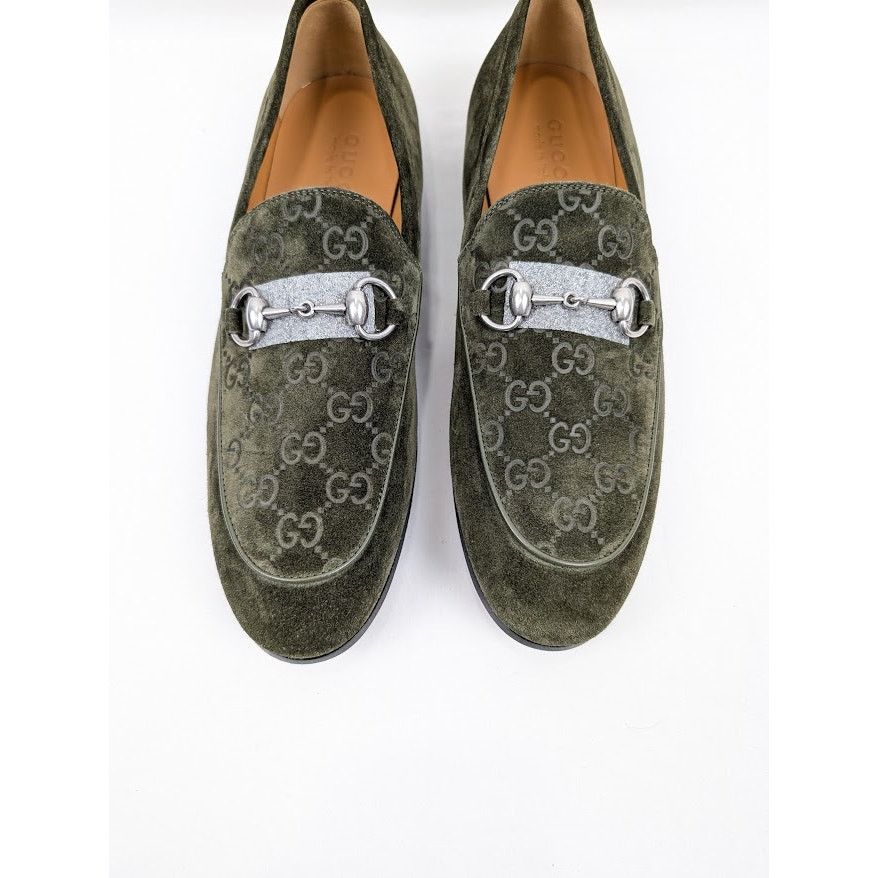 Gucci o1rshd1 Luxury Suede Loafers in Violet Green Size US 9 / EU 42 - 15 Thumbnail