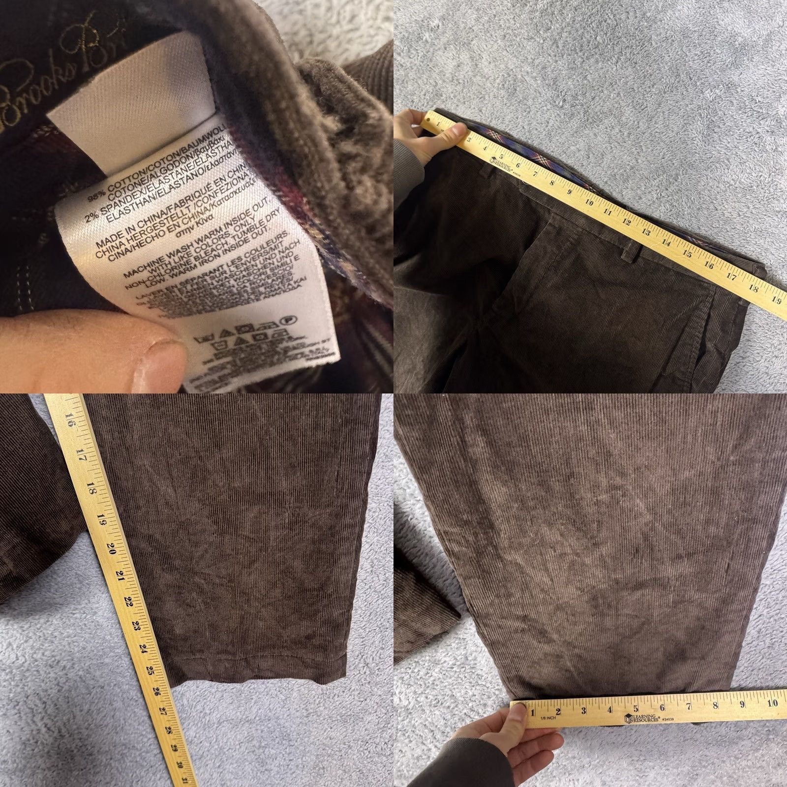Brooks Brothers Brooks Brothers Milano Pants Mens 36x26 Brown Corduroy Preppy Hemmed Trouser Size US 36 / EU 52 - 8 Thumbnail