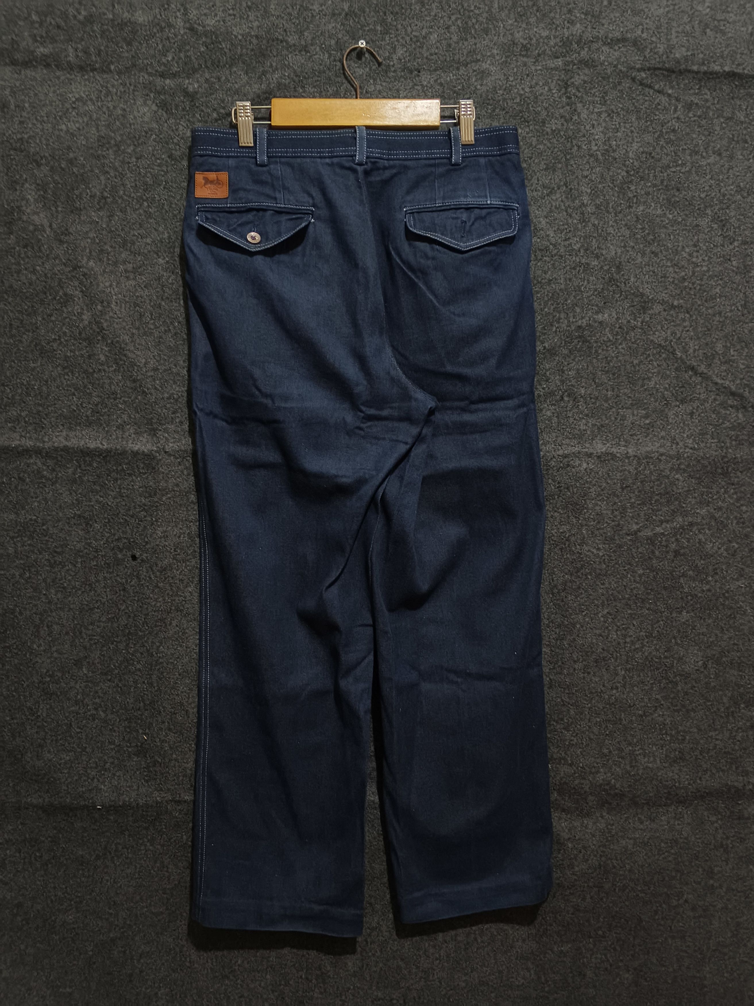 Celine 💥SICK💥 Vintage 70-80s CELINE Paris⁠ Indigo Trousers Pants Size 29" - 2 Thumbnail