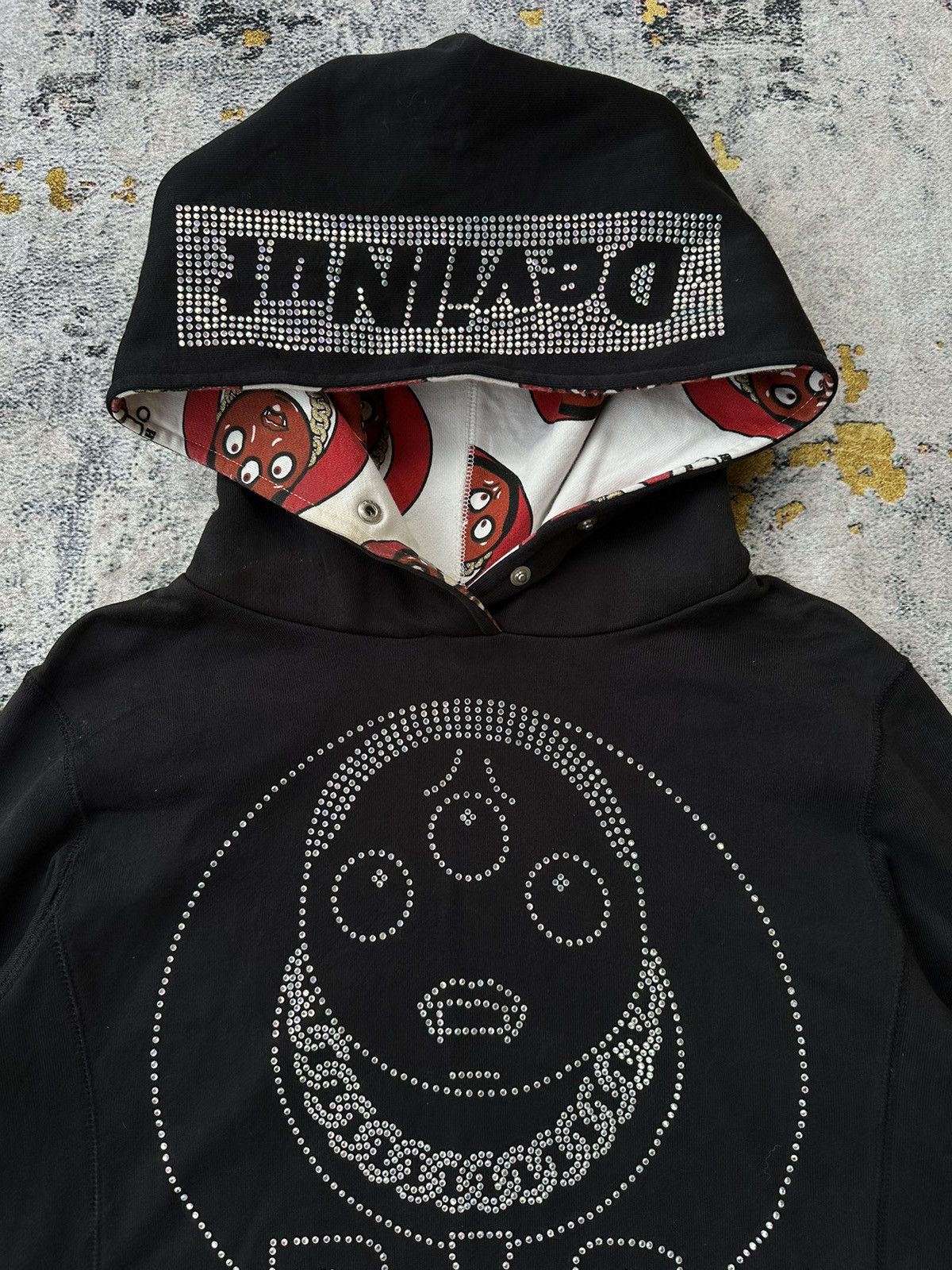 20471120 FIGHT CLUB DEVILNUT X BIG NOTORIOUS GLITTER HOODIE GOTHIC Size US M / EU 48-50 / 2 - 2 Thumbnail