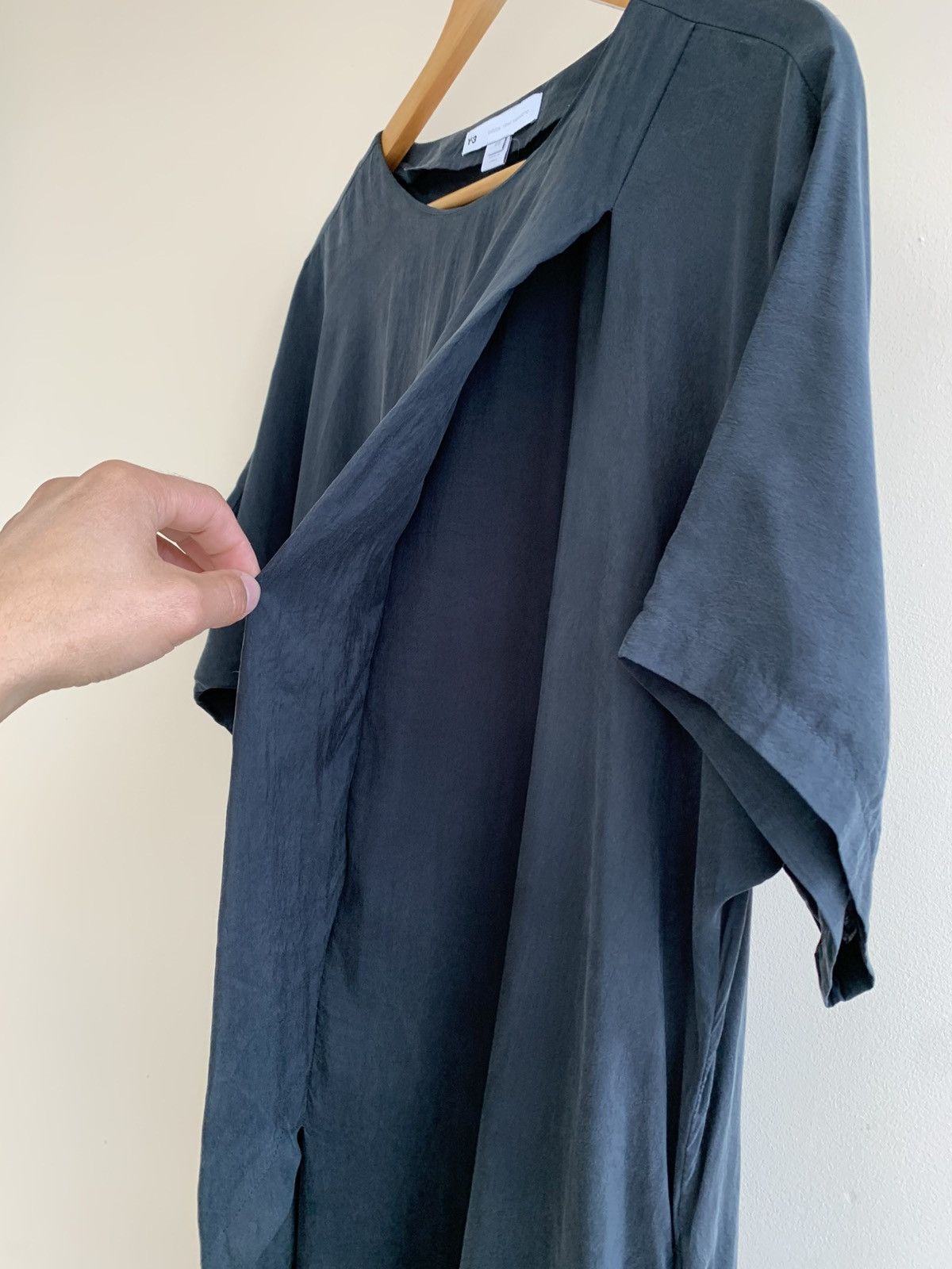 Y-3 Y-3 Black Sanded Cupro Tee Dress Size M / US 6-8 / IT 42-44 - 5 Thumbnail