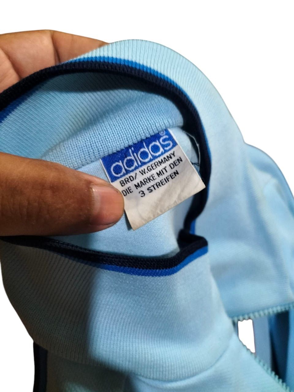 Adidas Vintage Adidas Blue Tag Track Jacket Made in Germany Size US M / EU 48-50 / 2 - 4 Thumbnail