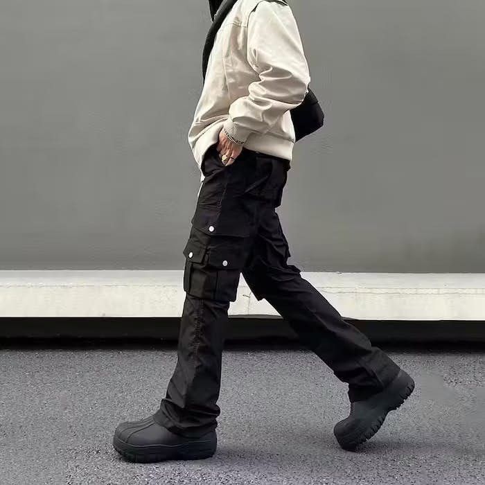 Japanese Brand × Vintage Straight Boot Cut Flared Pocket Cargo Jeans Size US 30 / EU 46 - 2 Thumbnail