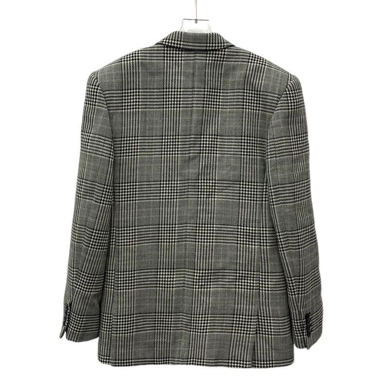Saint Laurent Paris Saint Laurent Paris size 38 Grey Plaid Wool Lapel Double-b Size S / US 4 / IT 40 - 2 Thumbnail