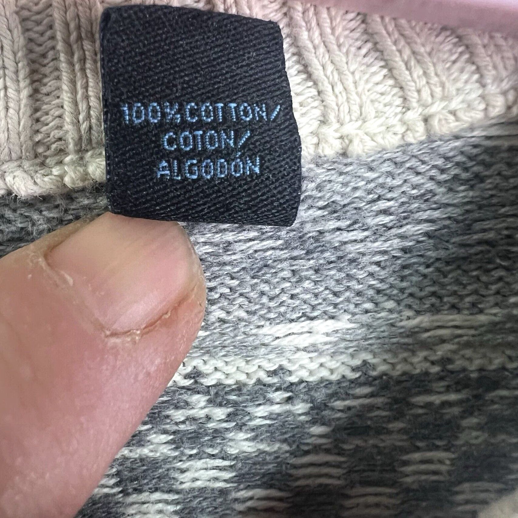 Van Heusen VINTAGE Van Heusen Sweater Geometric Knit Crew Neck 2XL Men Gray Cotton Bohemian Mens Size US XXL / EU 58 / 5 - 6 Thumbnail