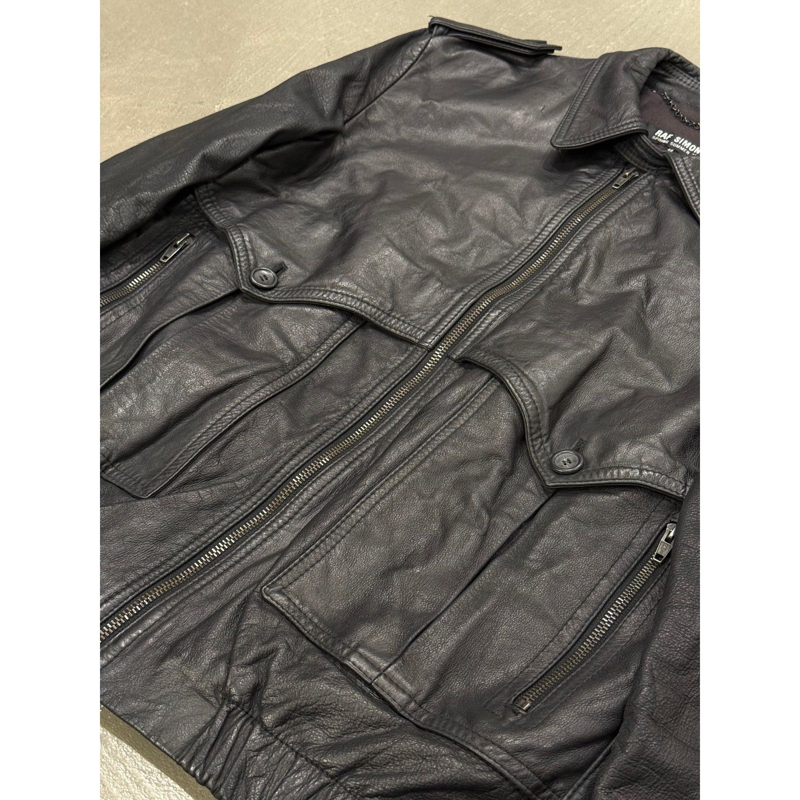 Raf Simons S/S2002 Raf Simons runway police cargo leather bomber jacket Size US S / EU 44-46 / 1 - 6 Thumbnail