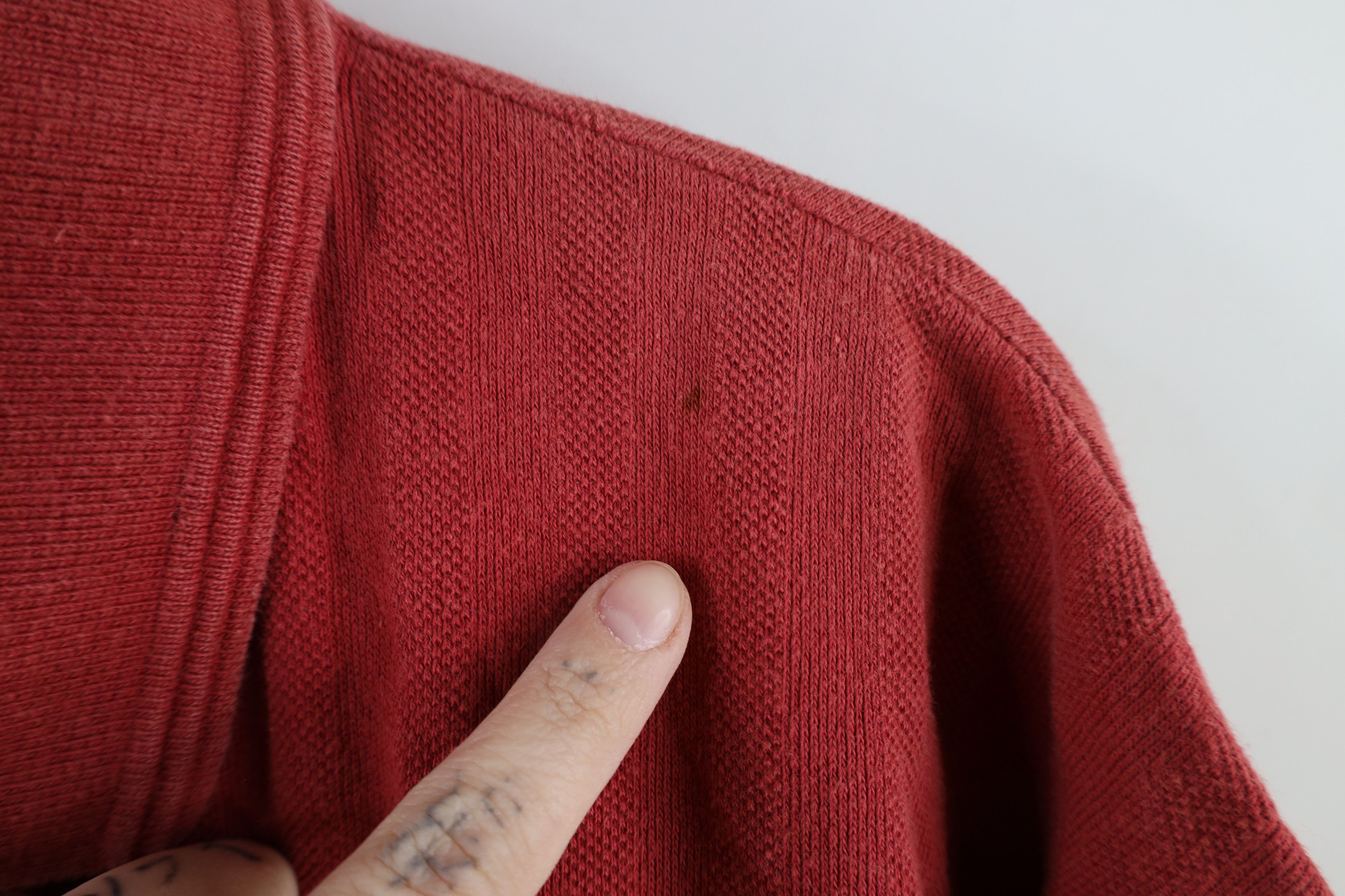 Vintage Vintage 90s Streetwear Knit Collared Pocket Polo Shirt Red Size US XL / EU 56 / 4 - 4 Thumbnail