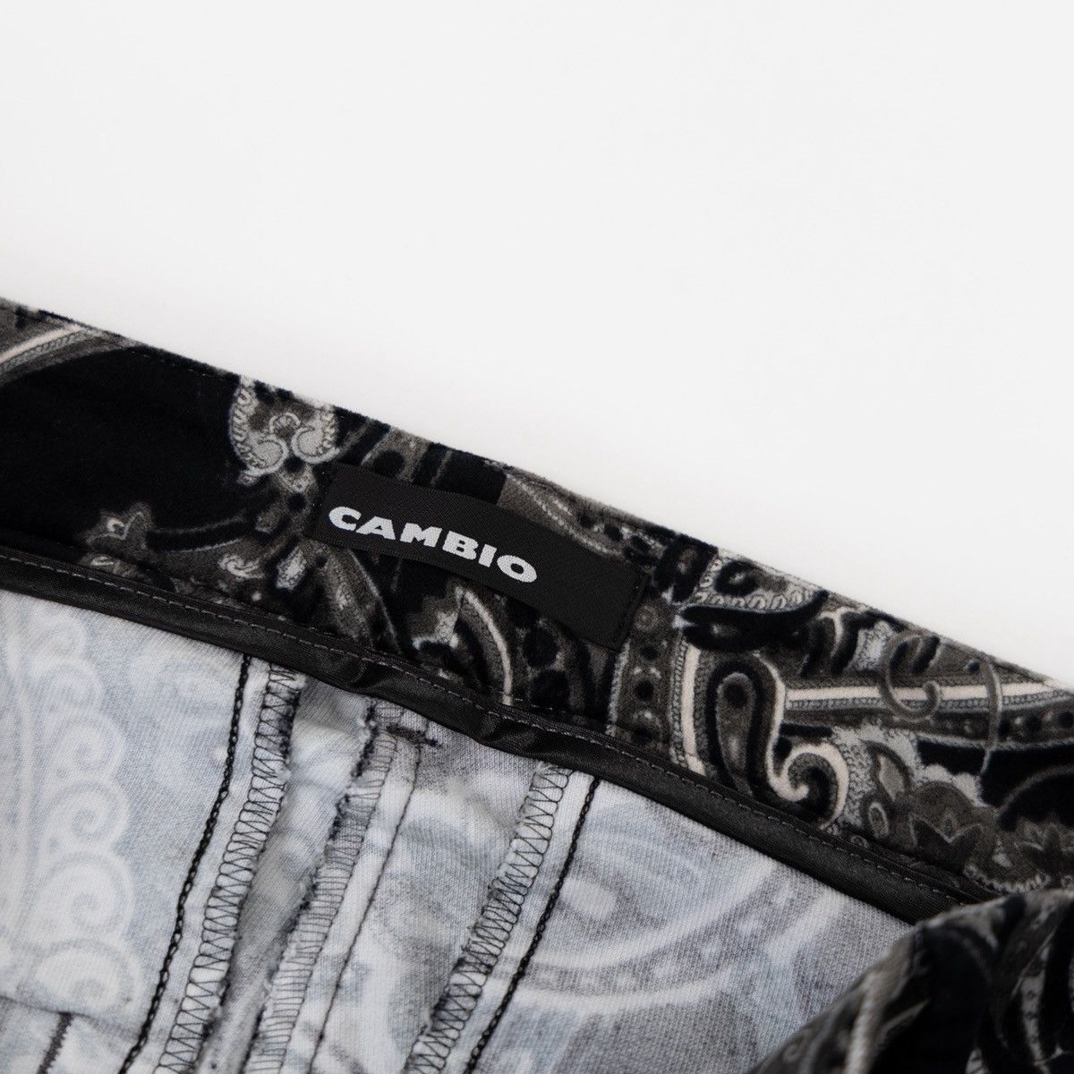 Other Cambio Womens Paisley Trousers Black Grey Pattern Pants Slim Size 27" / US 4 / IT 40 - 5 Thumbnail
