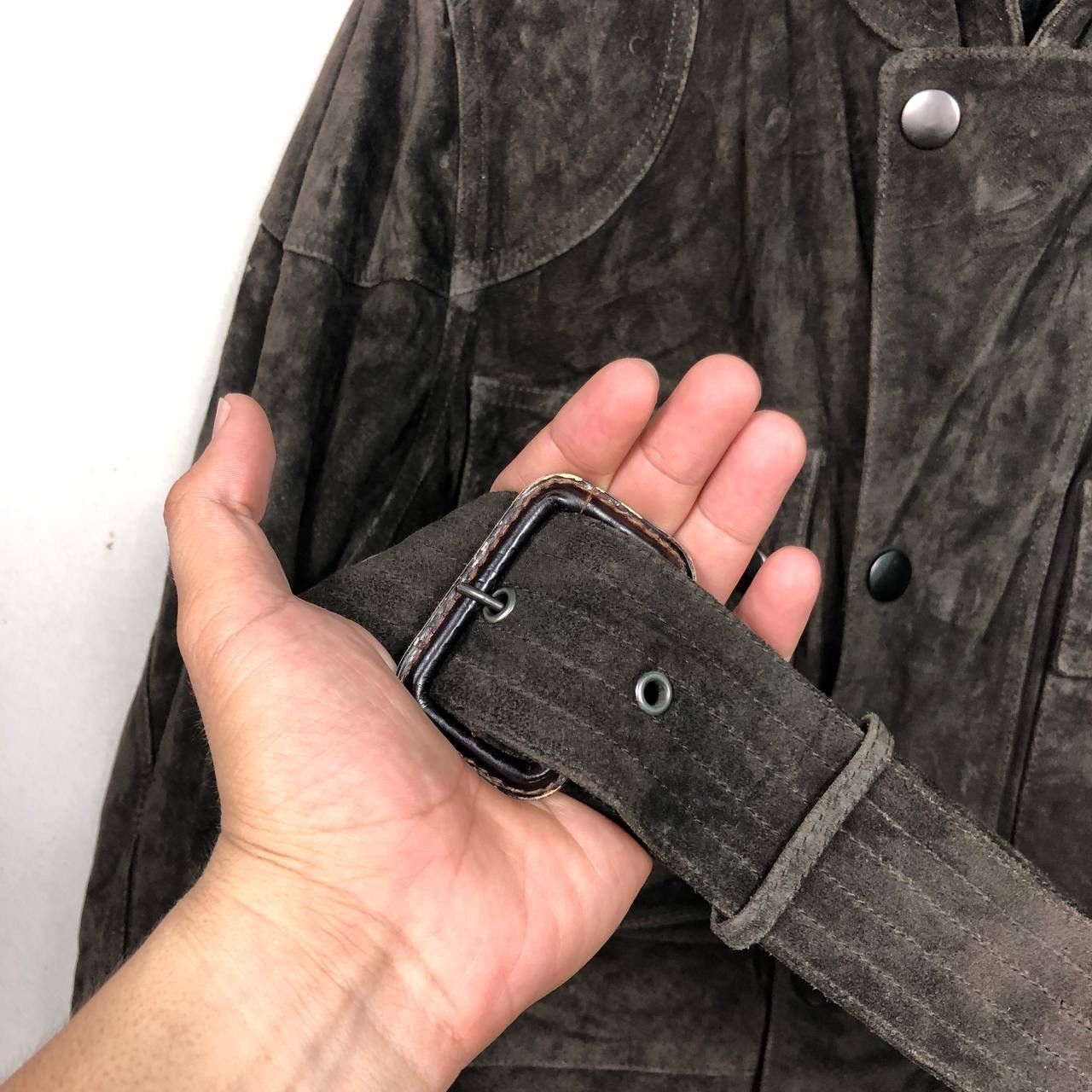 Gucci FW03 Gucci Tom Ford Belted Suede Fields Leather Jacket Size US S / EU 44-46 / 1 - 9 Thumbnail