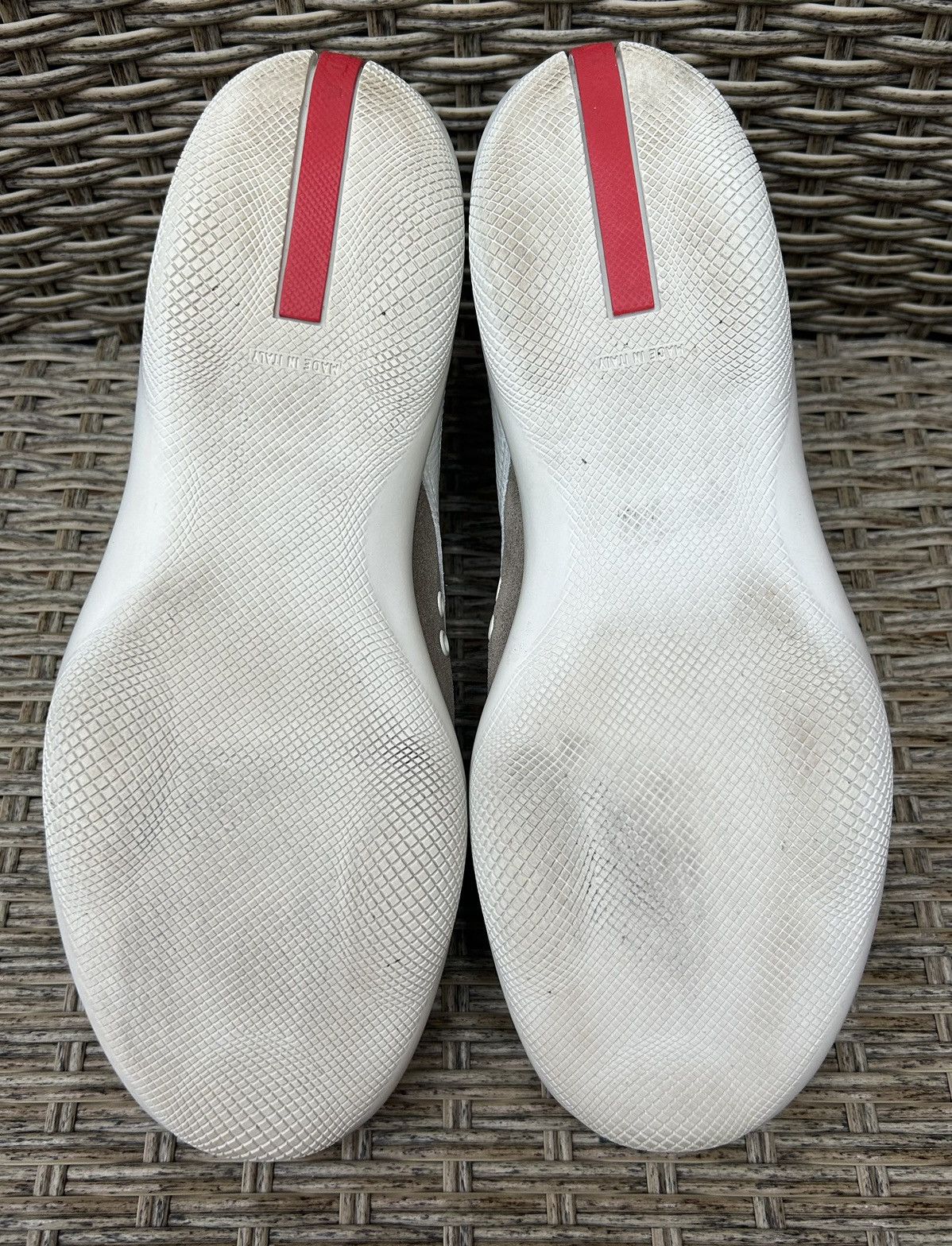 Prada × Vintage Vintage Prada Sport Two Tone Low-Top Beige Trainers 39.5 Size US 6 / EU 39 - 8 Thumbnail