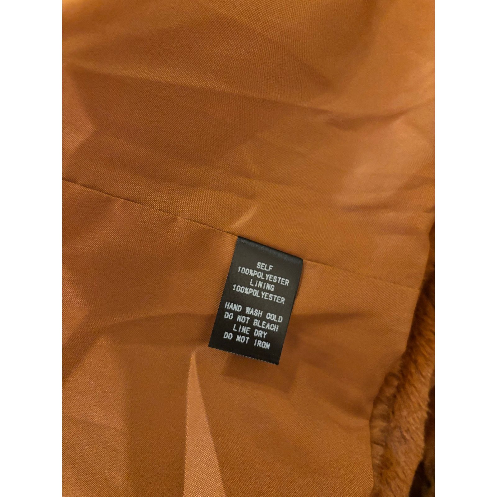 The Unbranded Brand Lunik Burnt Brown Faux Fur Jacket Size Large Size L / US 10 / IT 46 - 7 Thumbnail