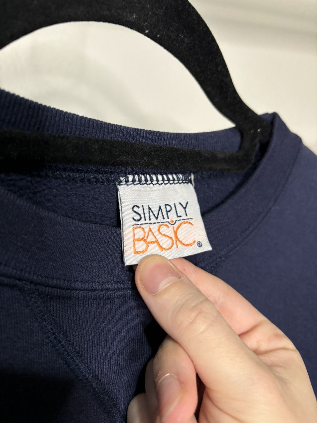 Vintage Vintage 1990s Navy Blue Boxy Sweatshirt Size US M / EU 48-50 / 2 - 3 Thumbnail