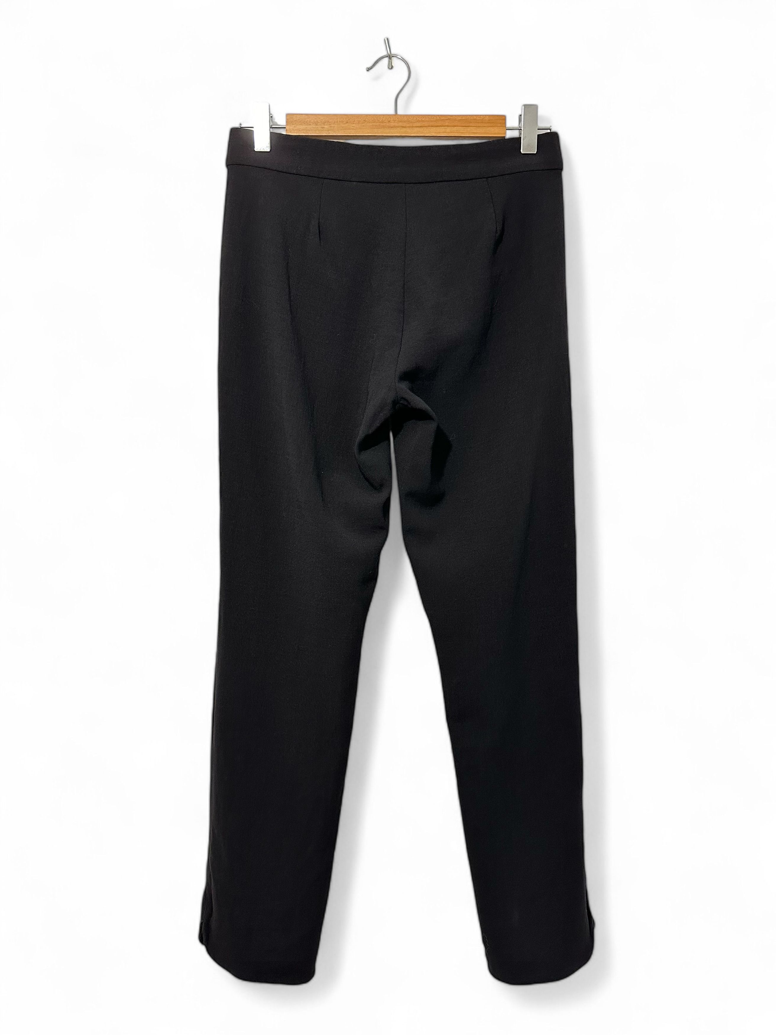 Max Mara Max Mara Black Solid Wool Pants US4 Size 27" / US 4 / IT 40 - 2 Thumbnail