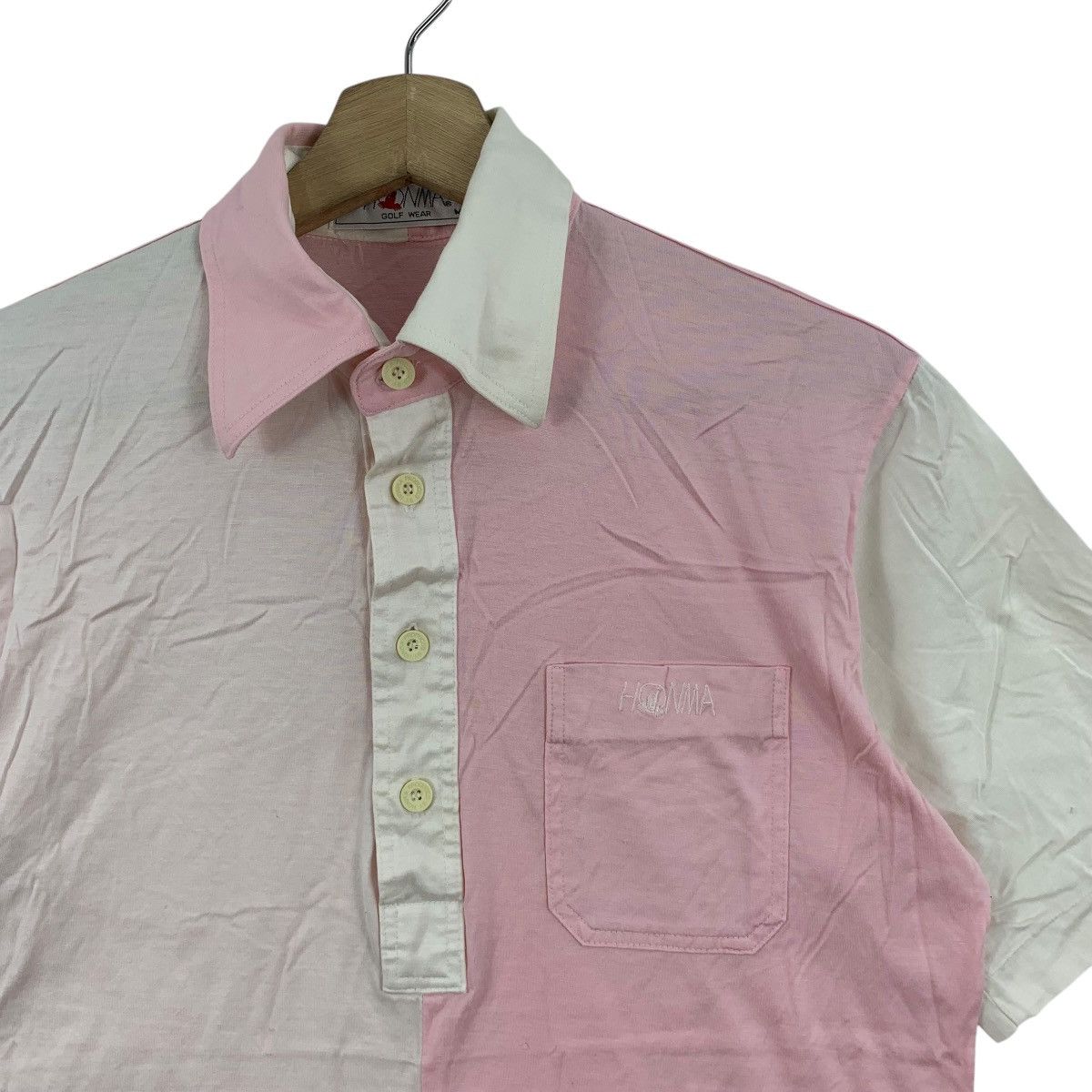 Vintage Vintage 90’ HONMA GOLF COLLECTION Pink Polo Tee Shirt Top Size M / US 6-8 / IT 42-44 - 4 Thumbnail
