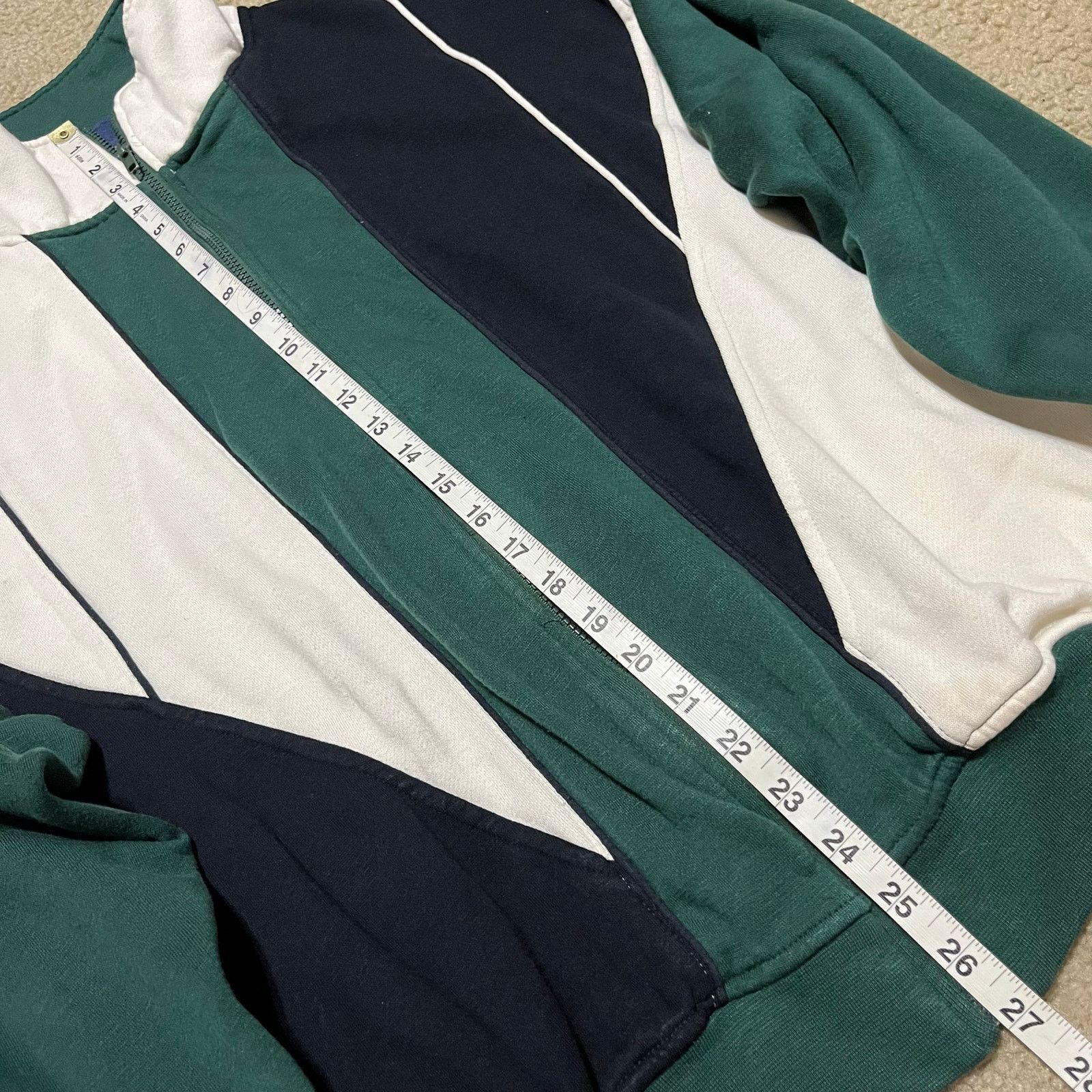 Blair Vintage John Blair Green/White/Black Full Zip Sweatshirt Size US M / EU 48-50 / 2 - 7 Thumbnail