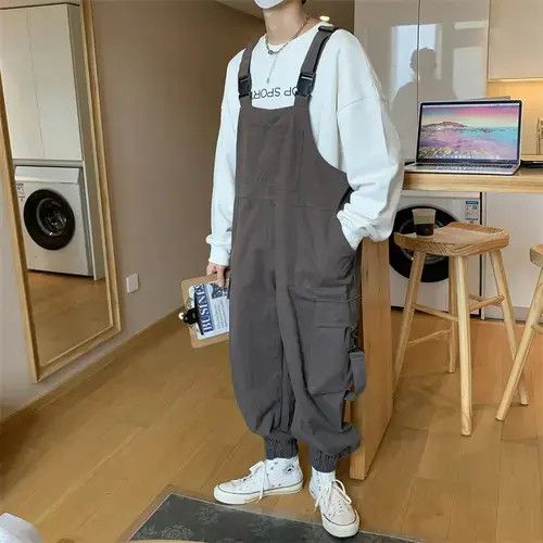 Suspenders Jumpsuit Pants Men Summer Overalls