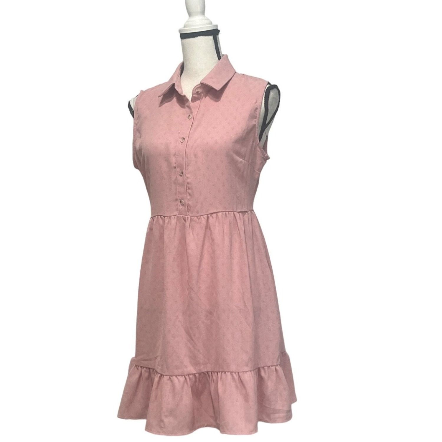 Other Good Luck Gem Collared Button Placket Junior's Sleeveless Mi Size M / US 6-8 / IT 42-44 - 1 Thumbnail