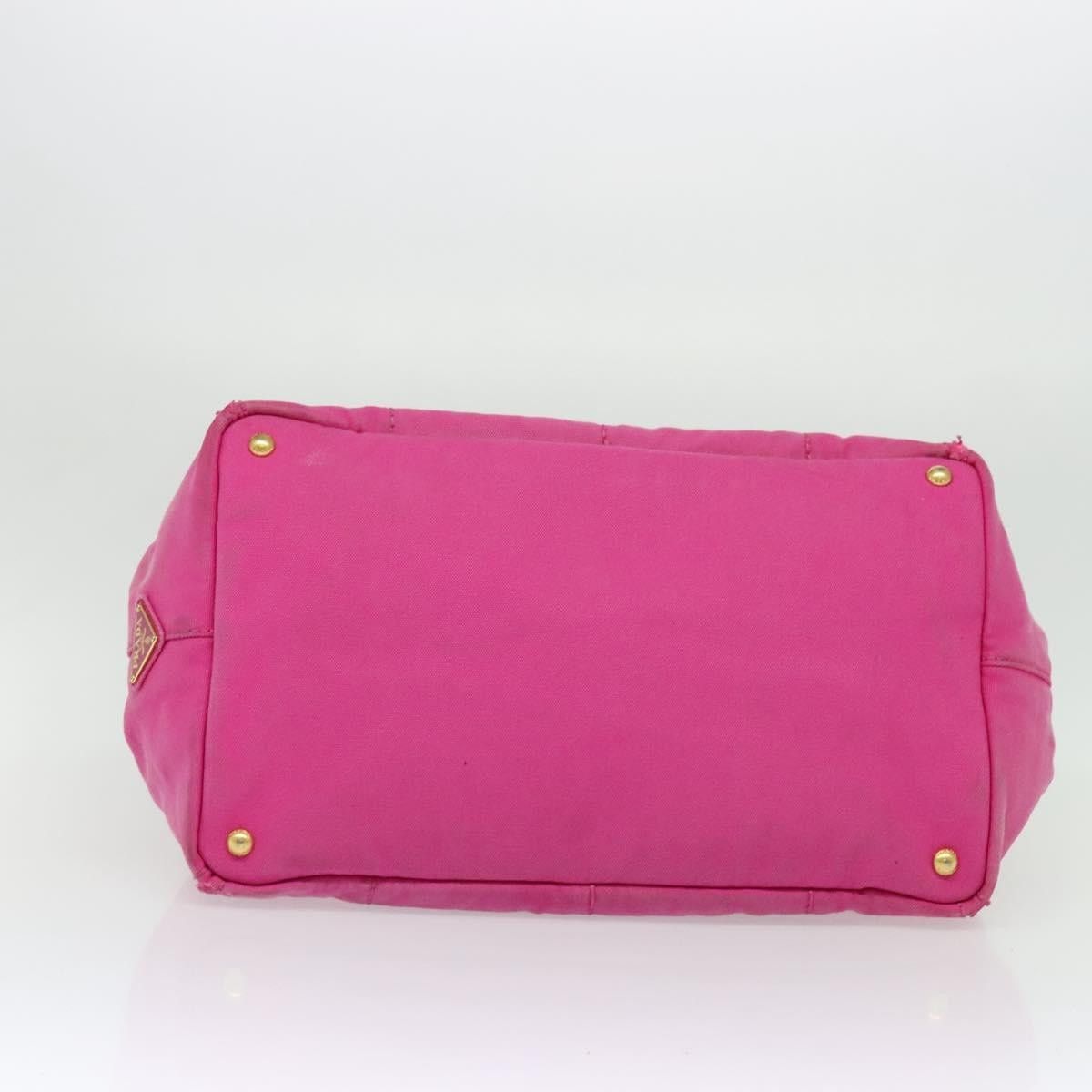 Prada PRADA Canapa GM Hand Bag Canvas Pink Gold Size ONE SIZE - 9 Thumbnail