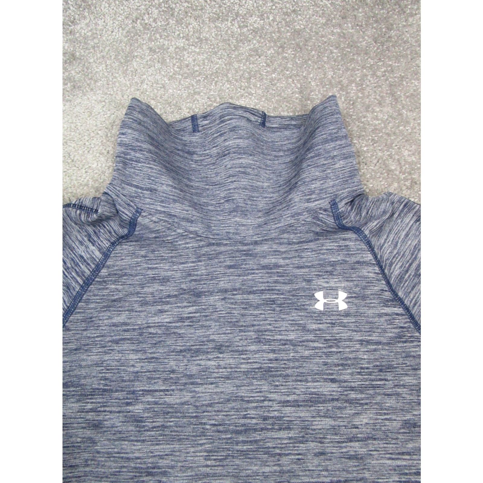 Under Armour Under Armour Pullover Sweatshirt Womens Medium Blue Running Fleece Mock Neck Athletic Regular Size M Logo Activewear Womens Size M / US 6-8 / IT 42-44 - 2 Thumbnail