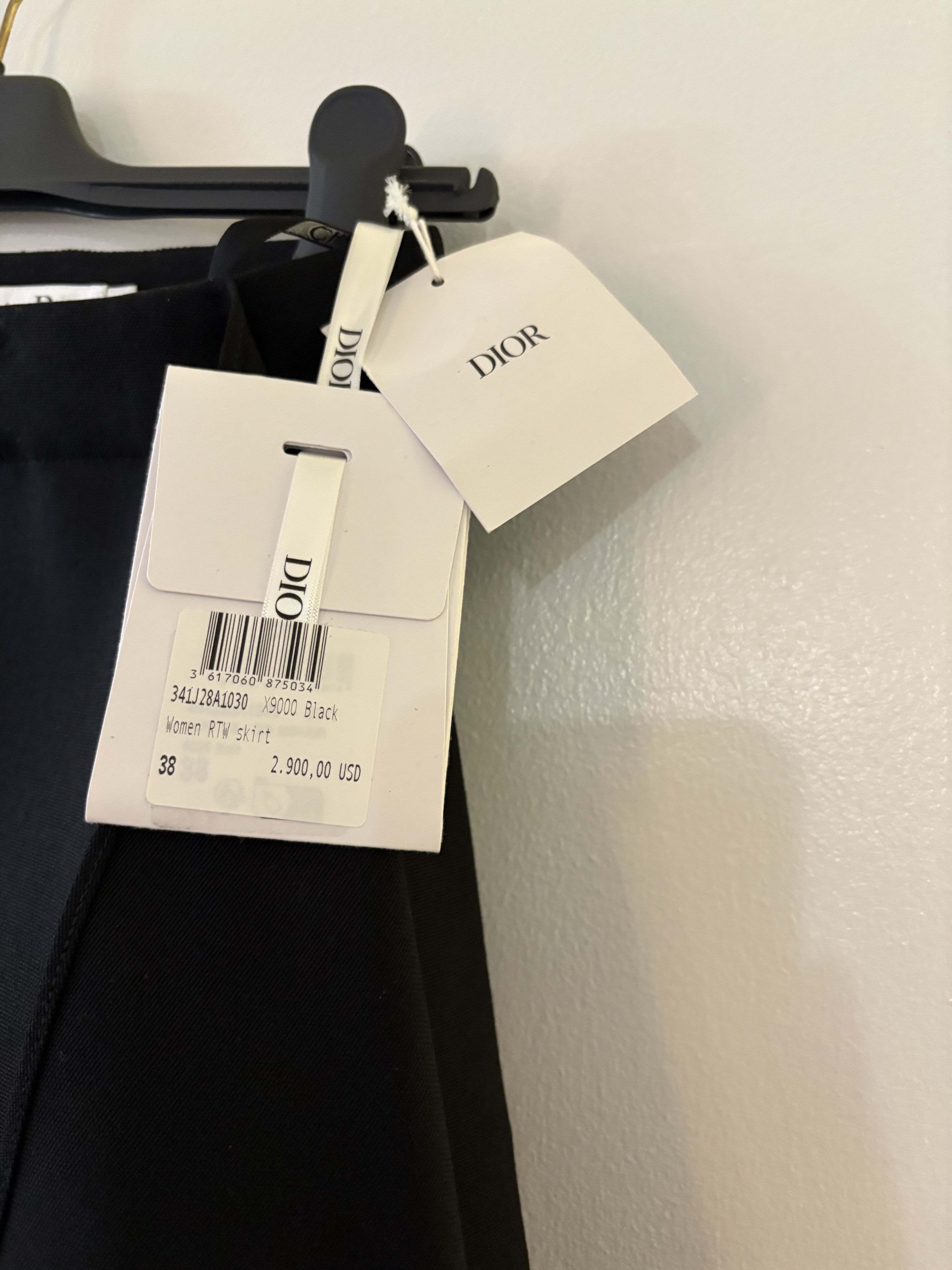 Dior DIOR Midi Draped Skirt in Black SZ 6 NWT Originally $2900 Size 28" / US 6 / IT 42 - 7 Thumbnail