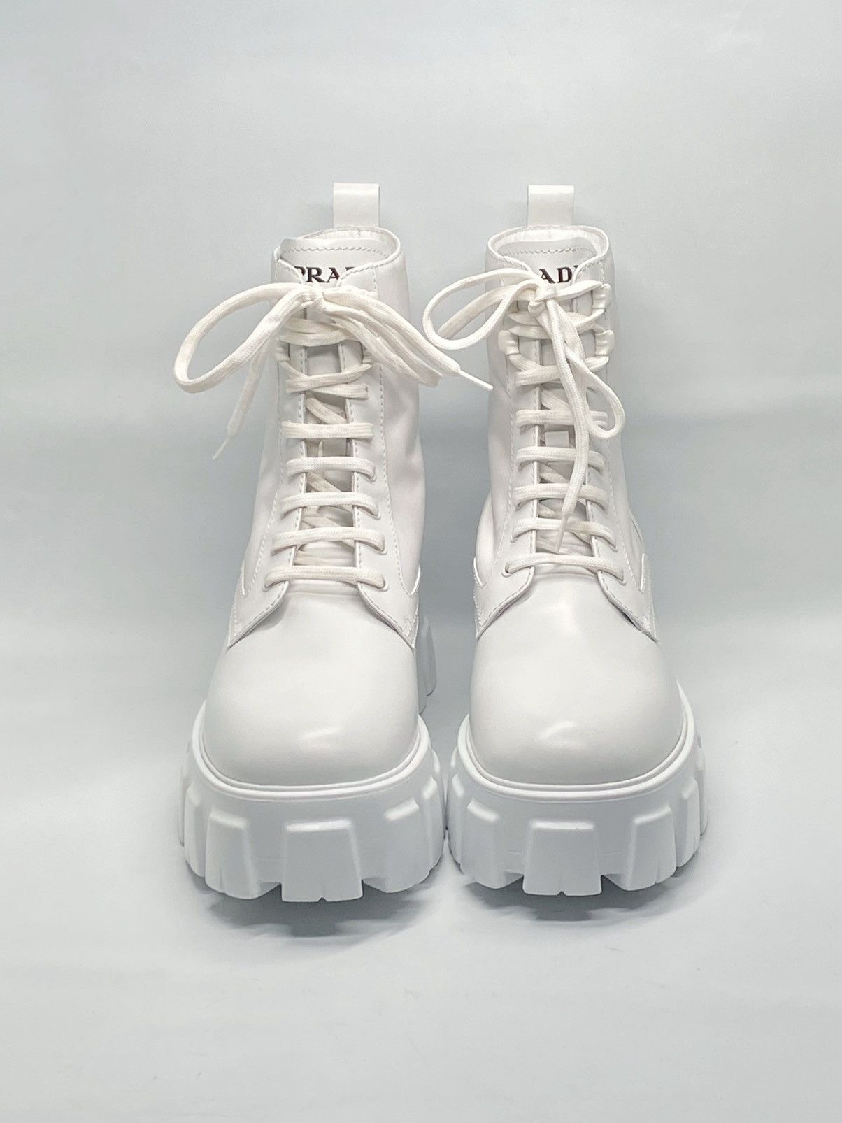 Prada Prada Monolith Leather & Nylon Lug Sole Combat boots size 40 Size US 10 / IT 40 - 2 Thumbnail