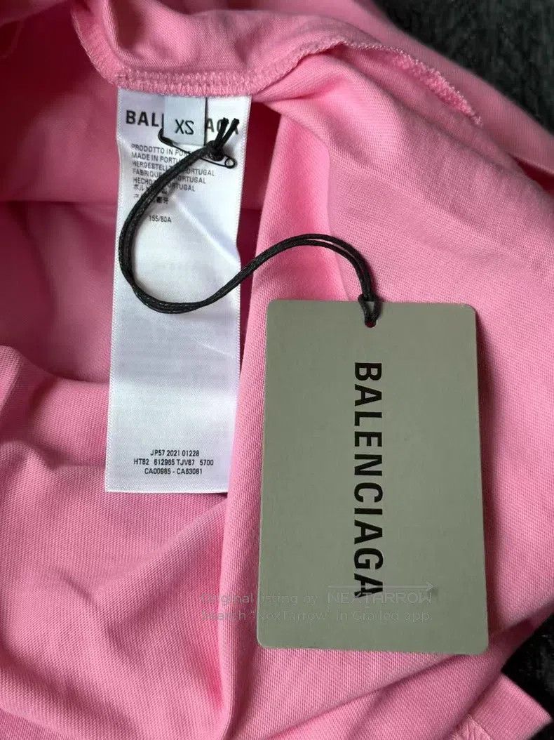 Balenciaga Balenciaga Pink Embroidered Logo Short Sleeve Size US XS / EU 42 / 0 - 4 Thumbnail