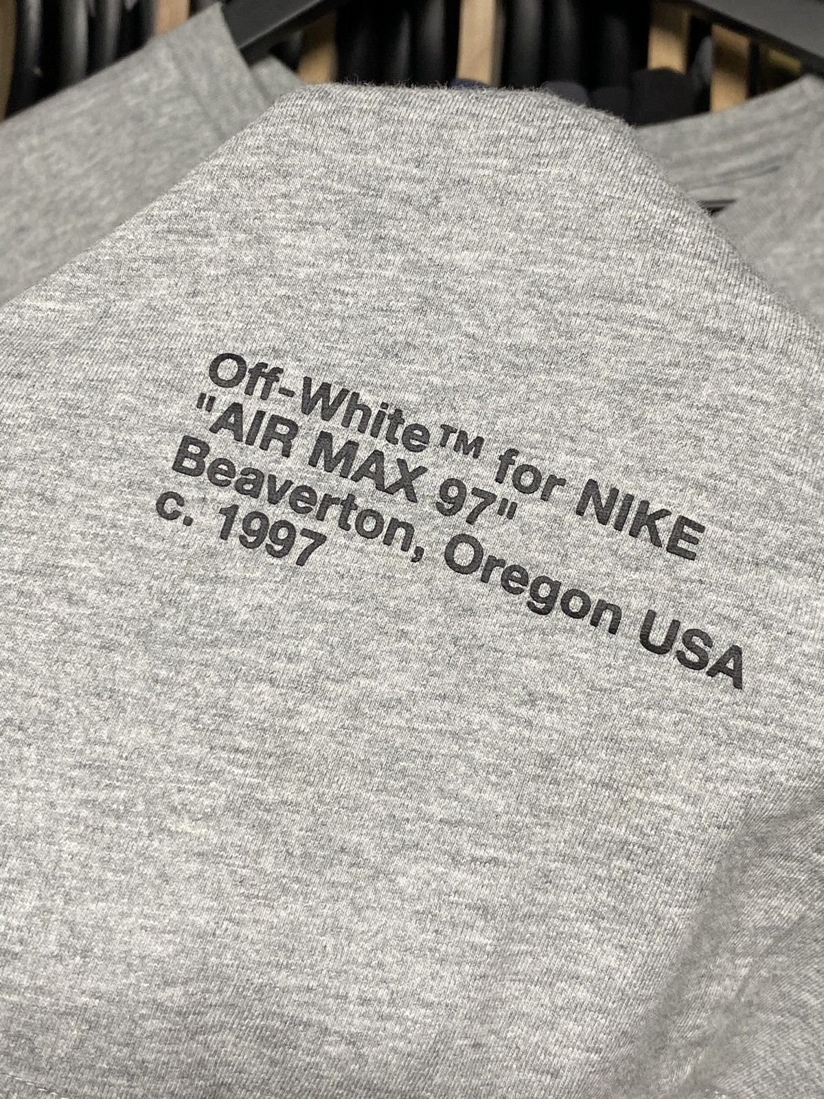 Off-White Off-White Nike Grey tee shirt XLarge Size US XL / EU 56 / 4 - 3 Thumbnail